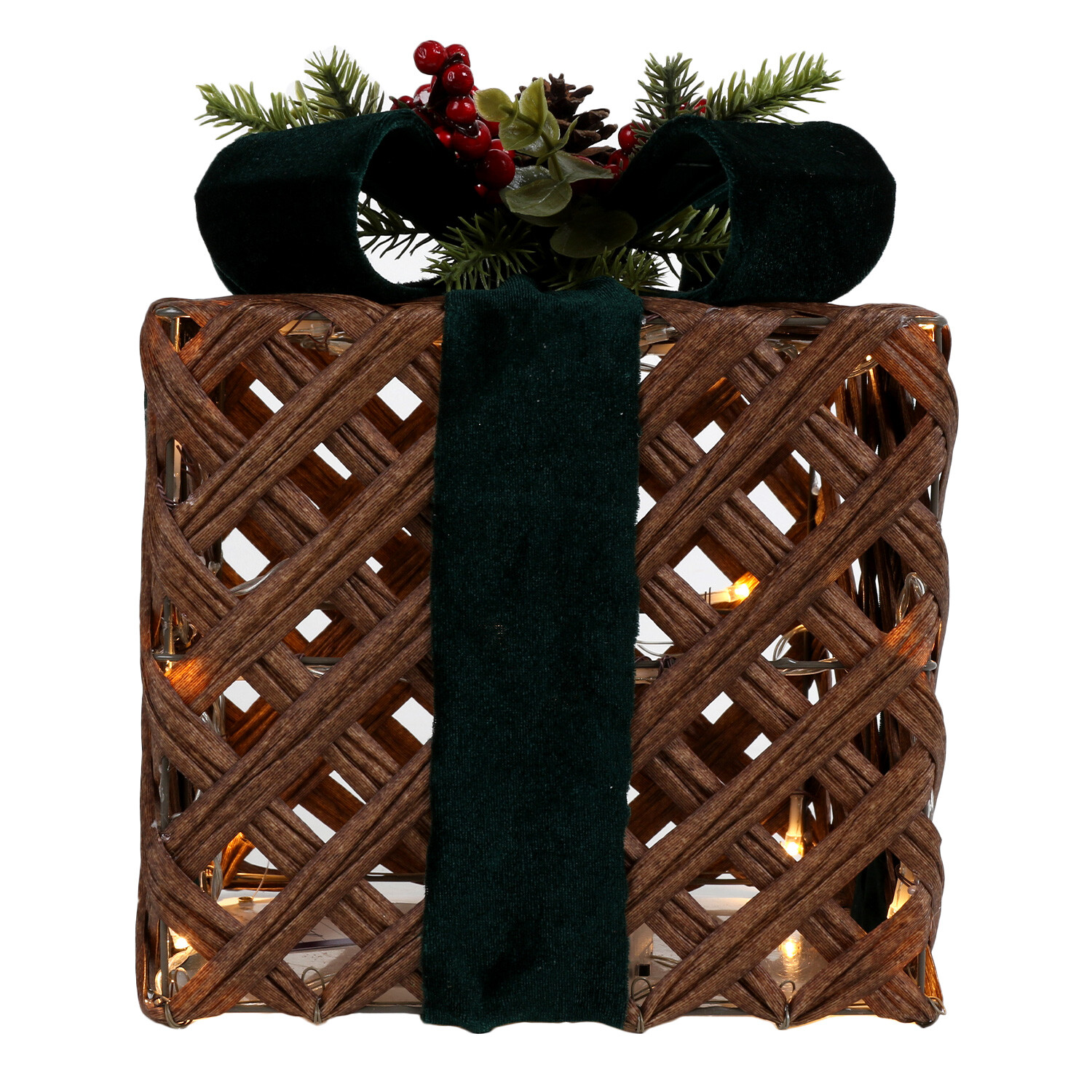 Royal Emerald Green LED Velvet Presents Set of 3 Image 5