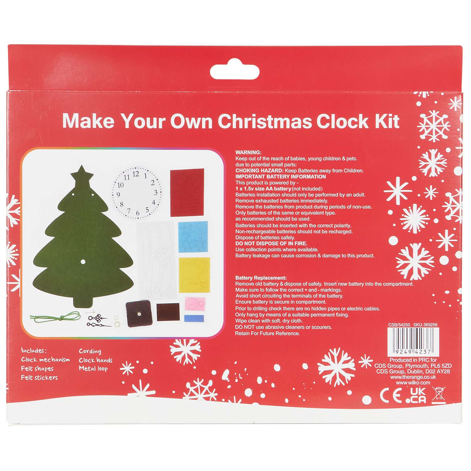 Christmas Make Your Own Clock Kit - Multicolour Image 2