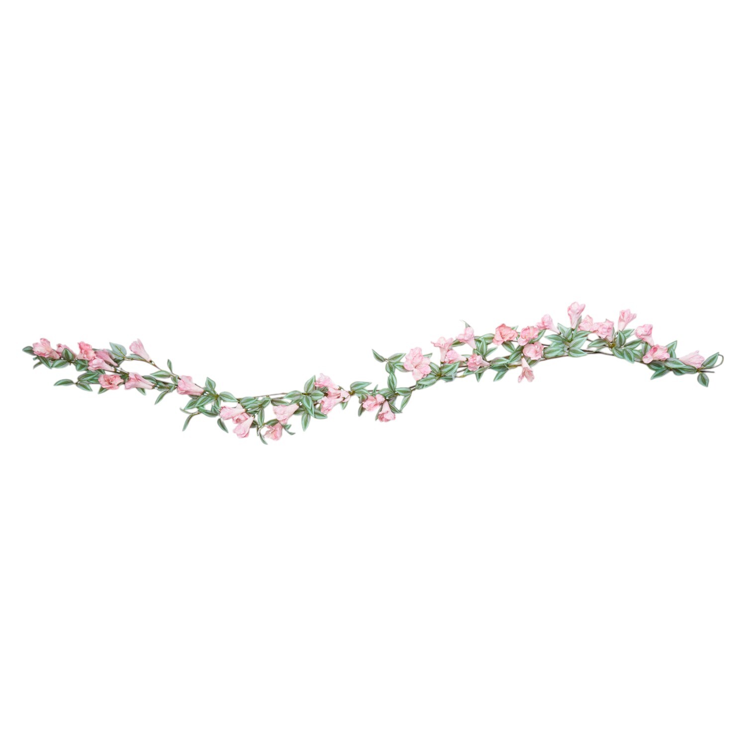Morning Glory Garland - Green and Purple Image 9