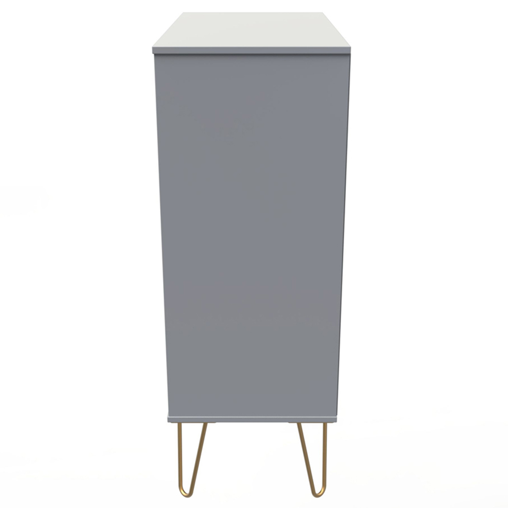 Crowndale Cube 5 Drawer Dusk Grey Chest of Drawers Ready Assembled Image 4