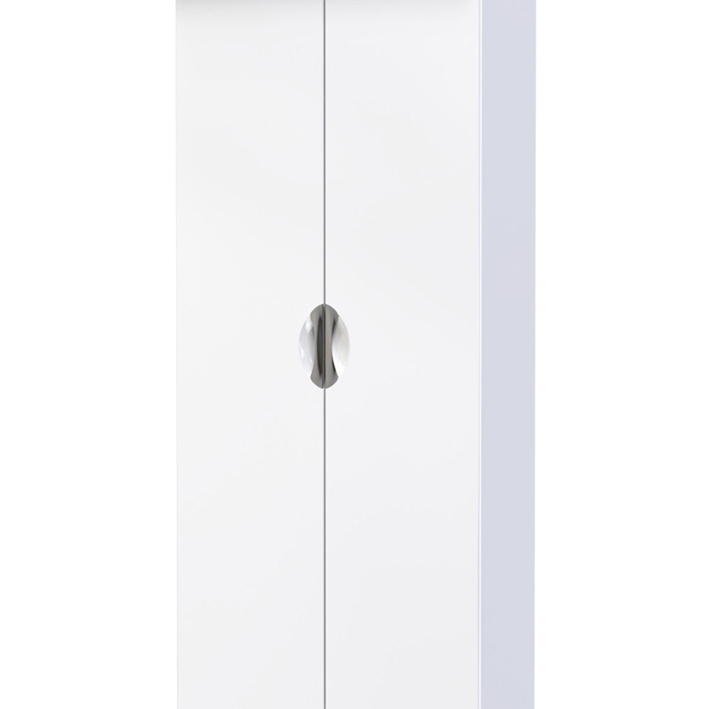 Crowndale Camden Ready Assembled 2 Door Gloss White Wardrobe Image 2