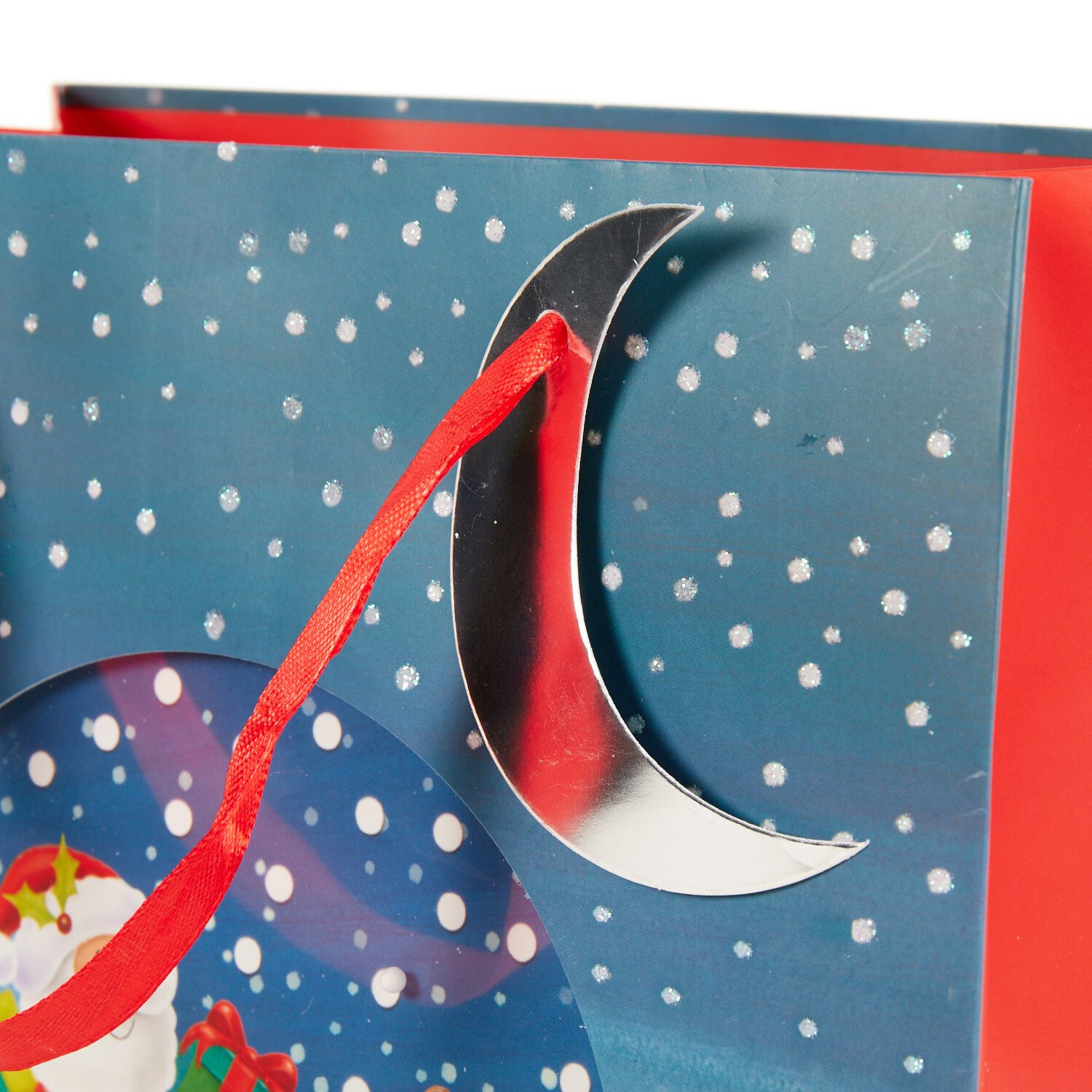 Novelty Santa Gift Bag Large - Blue Image 6