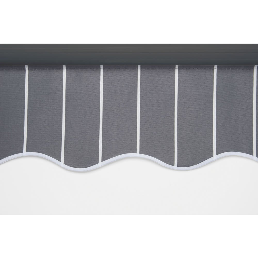 Greenhurst Berkeley Grey and White Stripe Easy fit Awning 2.5m Image 3