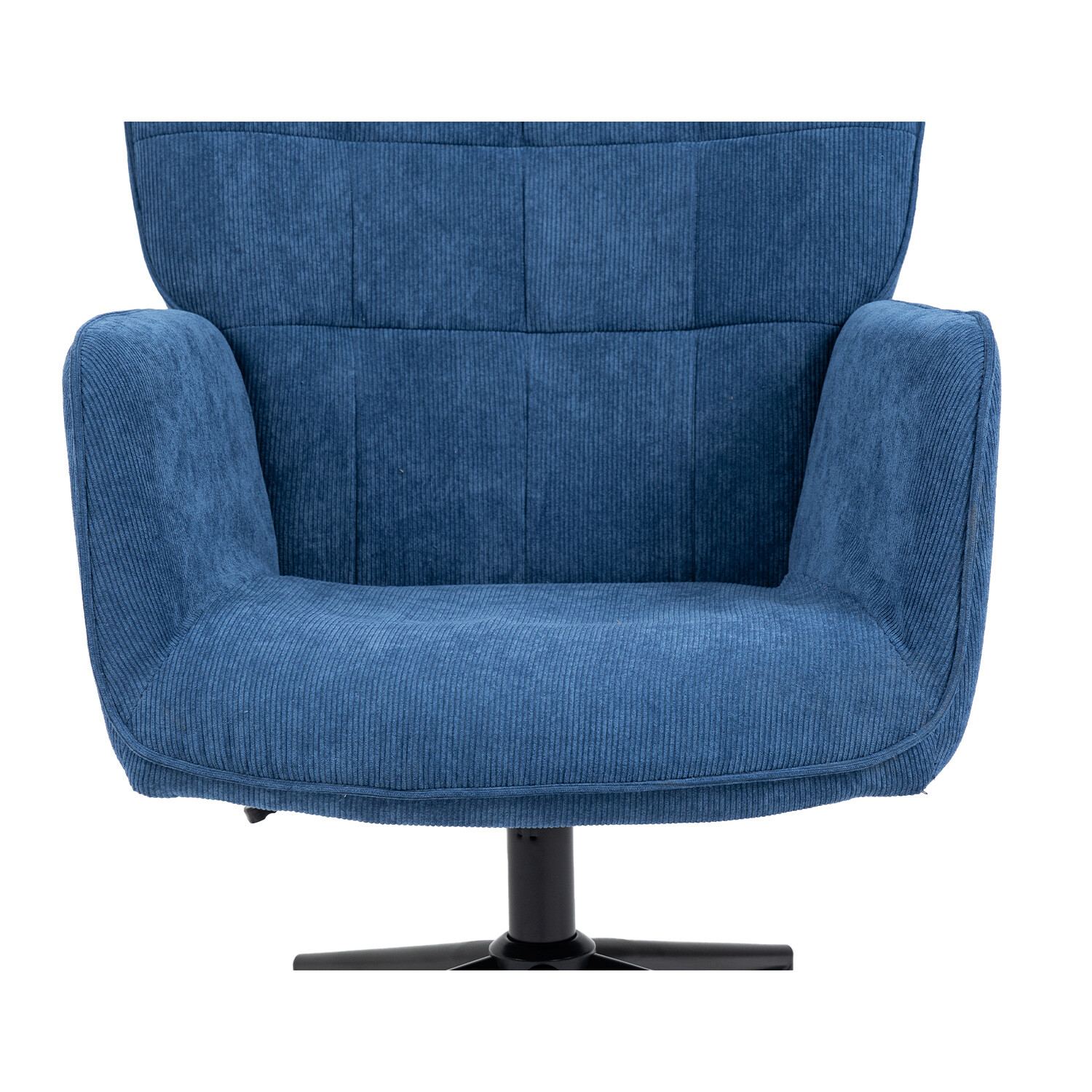 Sutton Blue Corduroy Swivel Office Chair Image 2