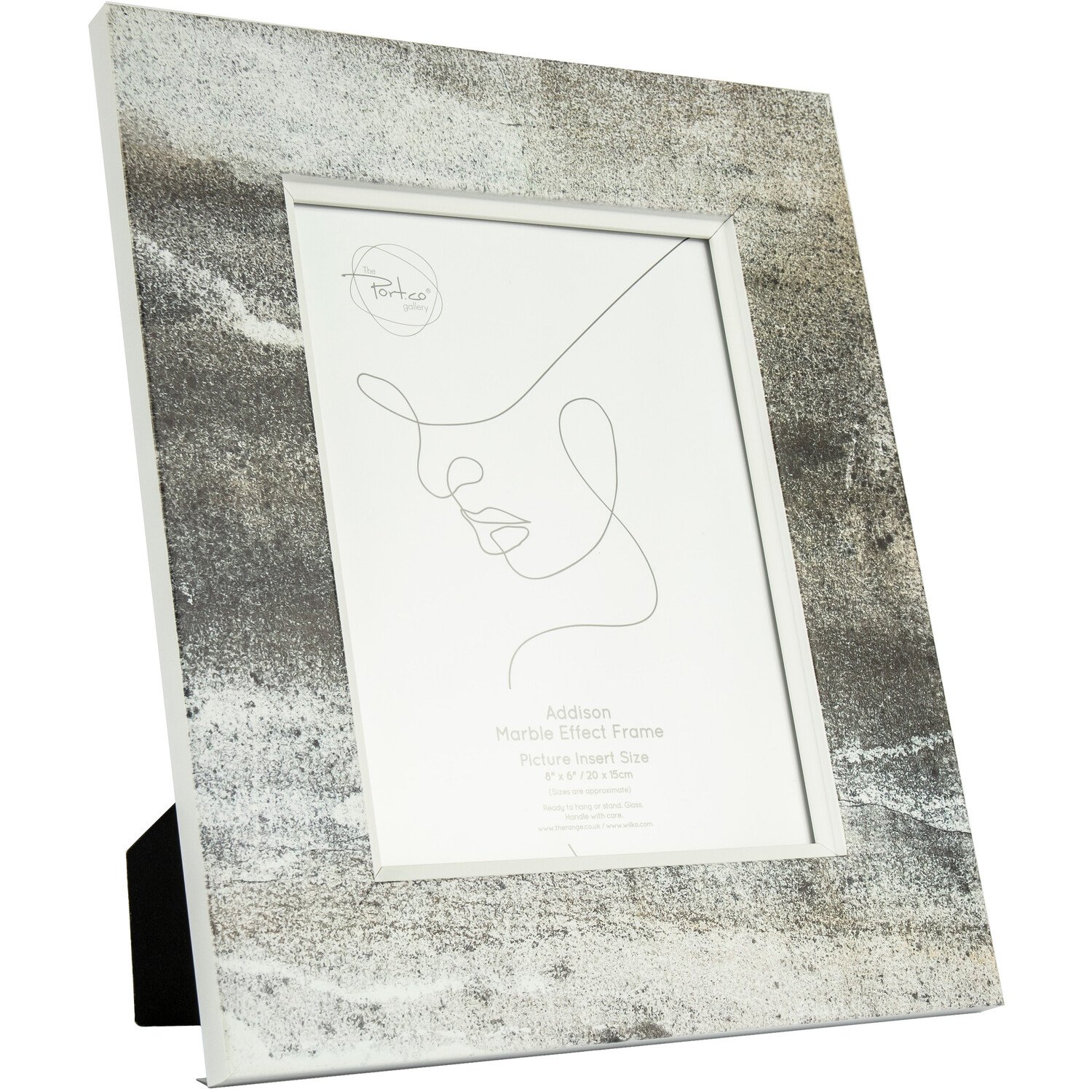 Addison Marble Effect Frame Grey 8 x 6in Image 2