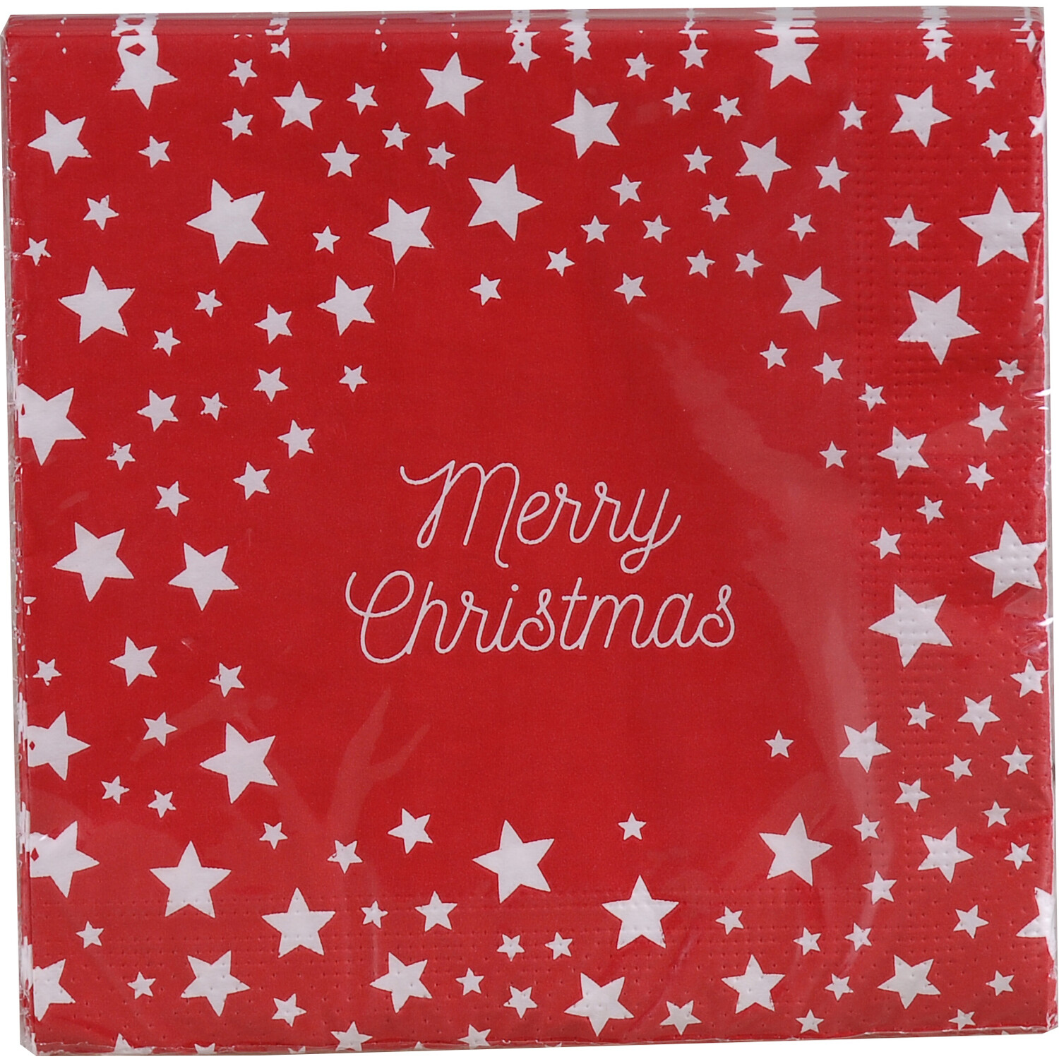 Set of 20 Merry Christmas or Holly Napkins Multicolour Image 2