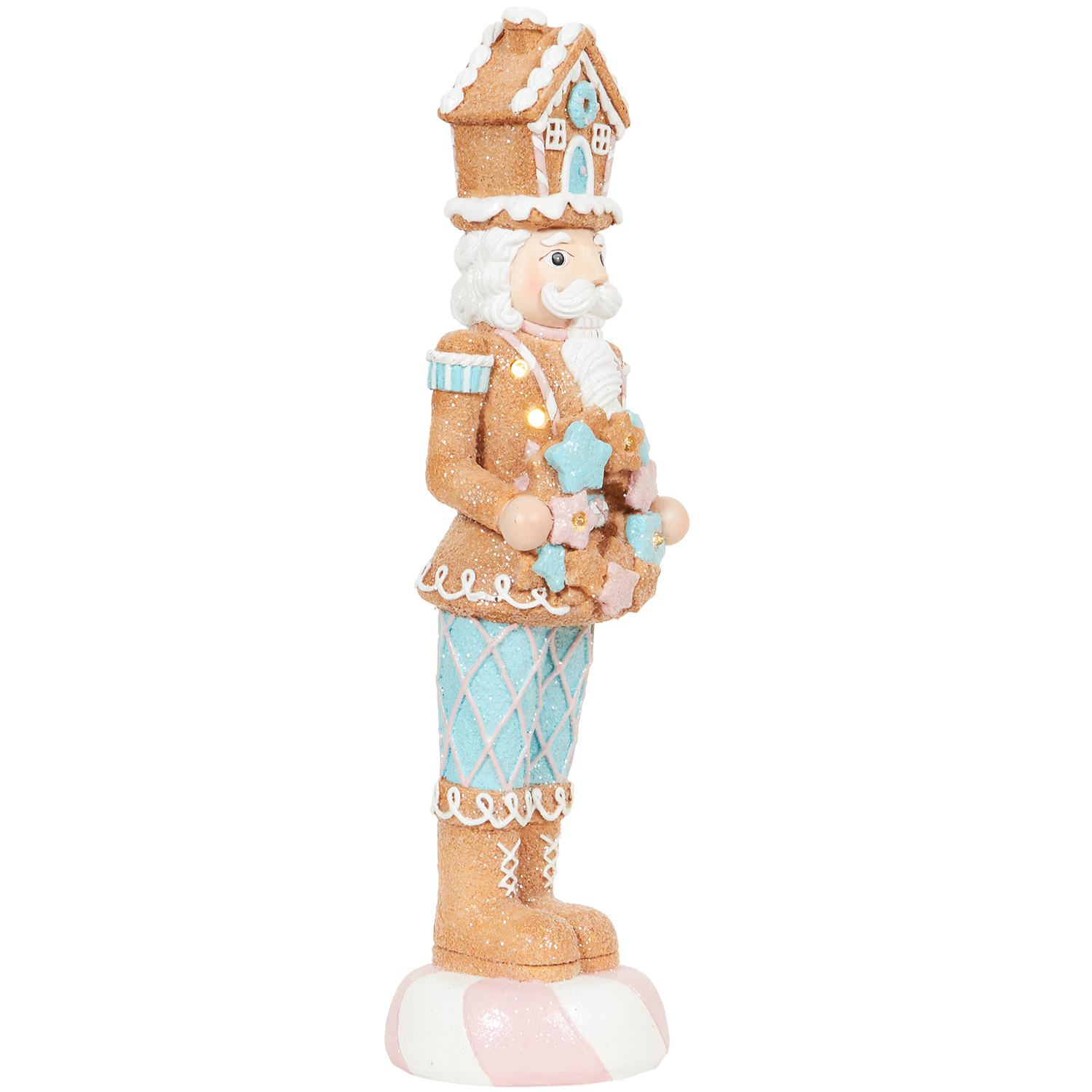 Gingerbread LED Nutcracker Pink - Pink Image 4