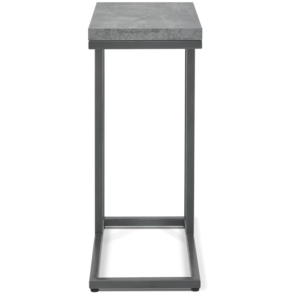Bentley Designs Renzo C Shape Zinc and Dark Grey Sofa Table Image 3