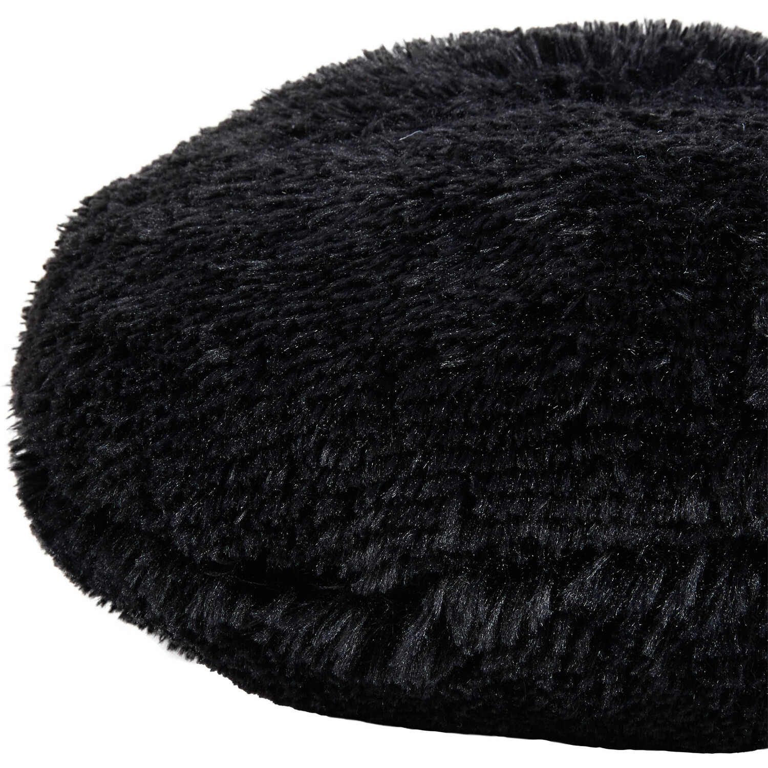 Plush Round Bear Cushion - Black Image 2