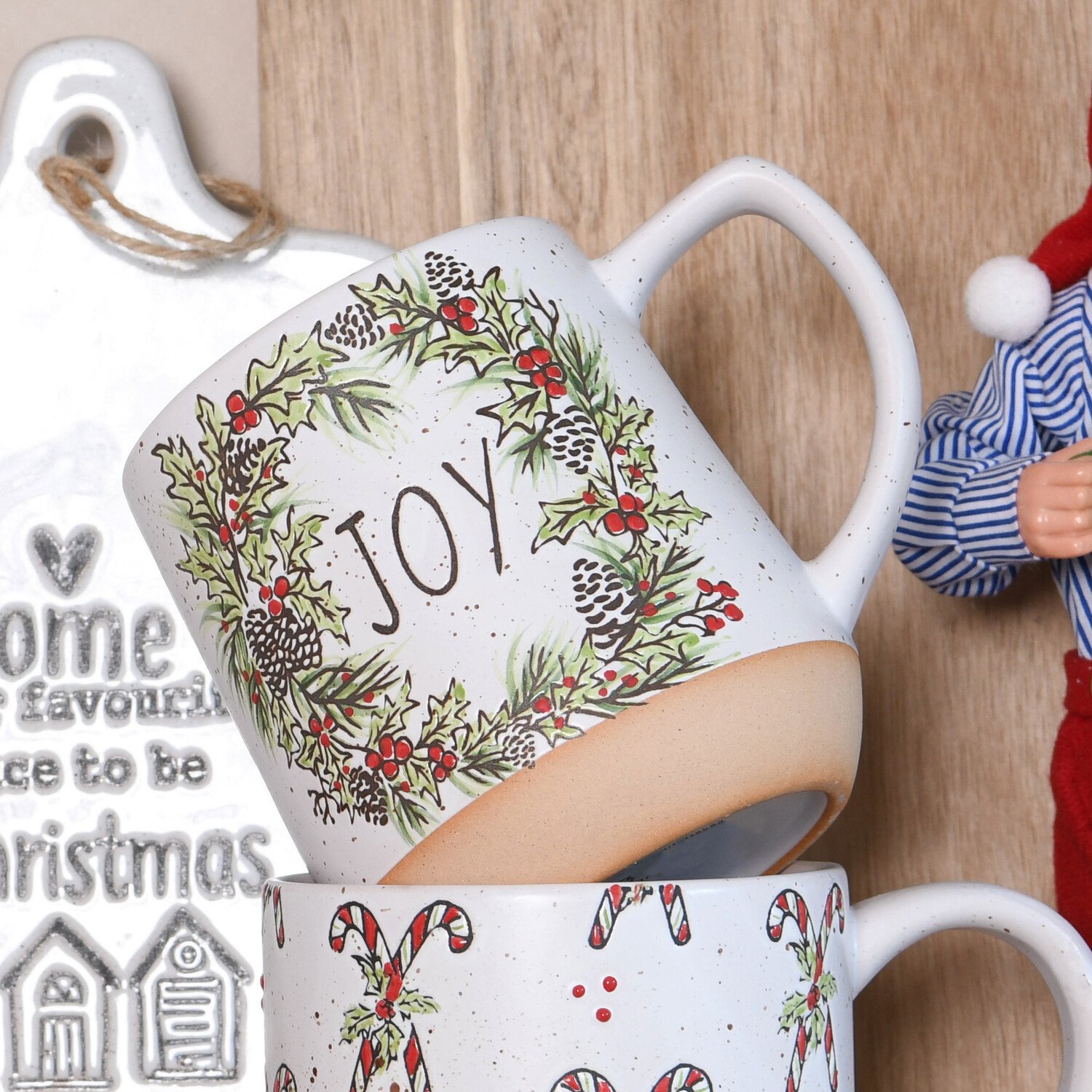 Festive Stone Joy Mug - White Image 2
