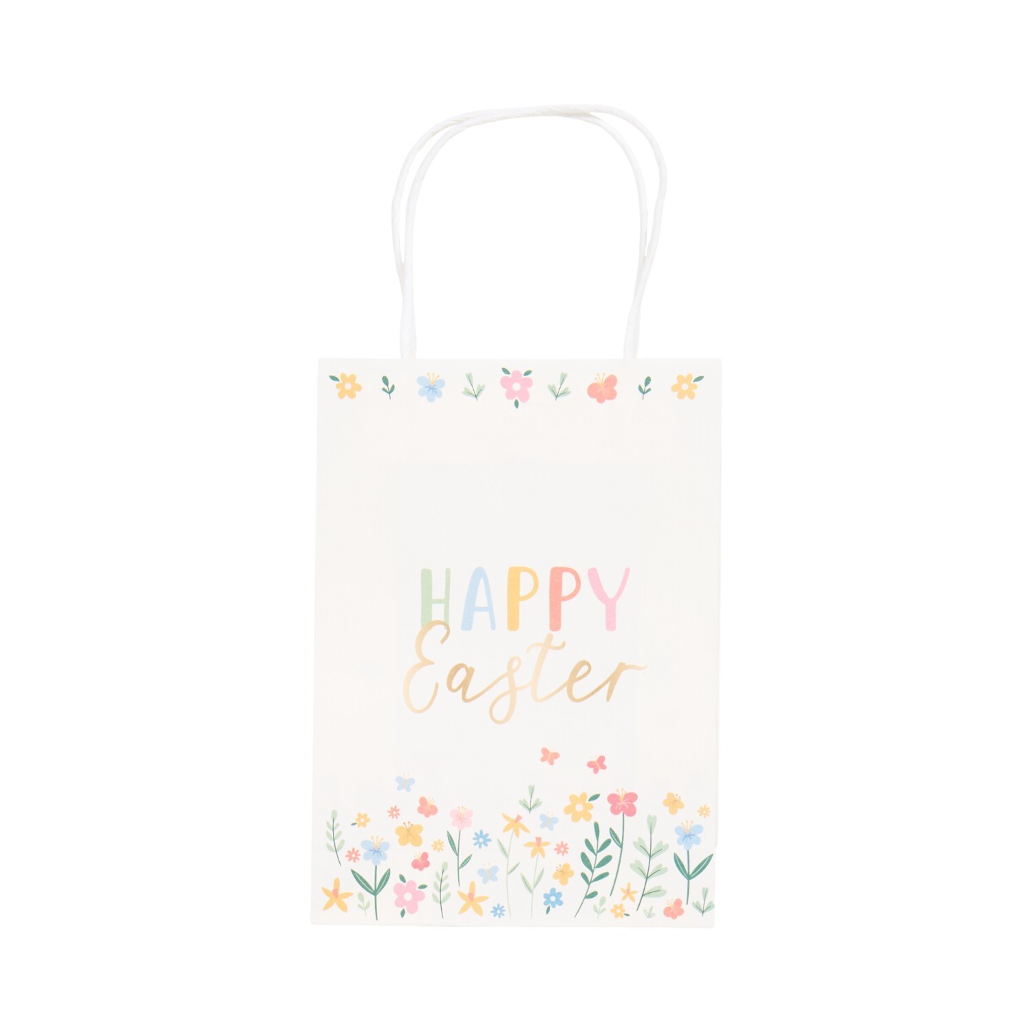 Pack of 8 Easter Floral Party Bags White Image 3