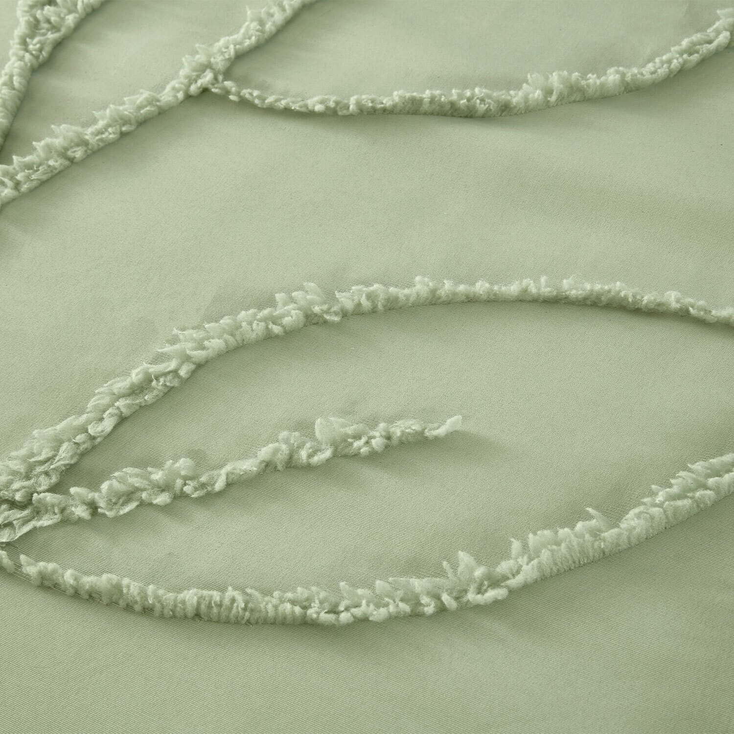 Eden Tufted Duvet Set - Sage / Superking Image 2