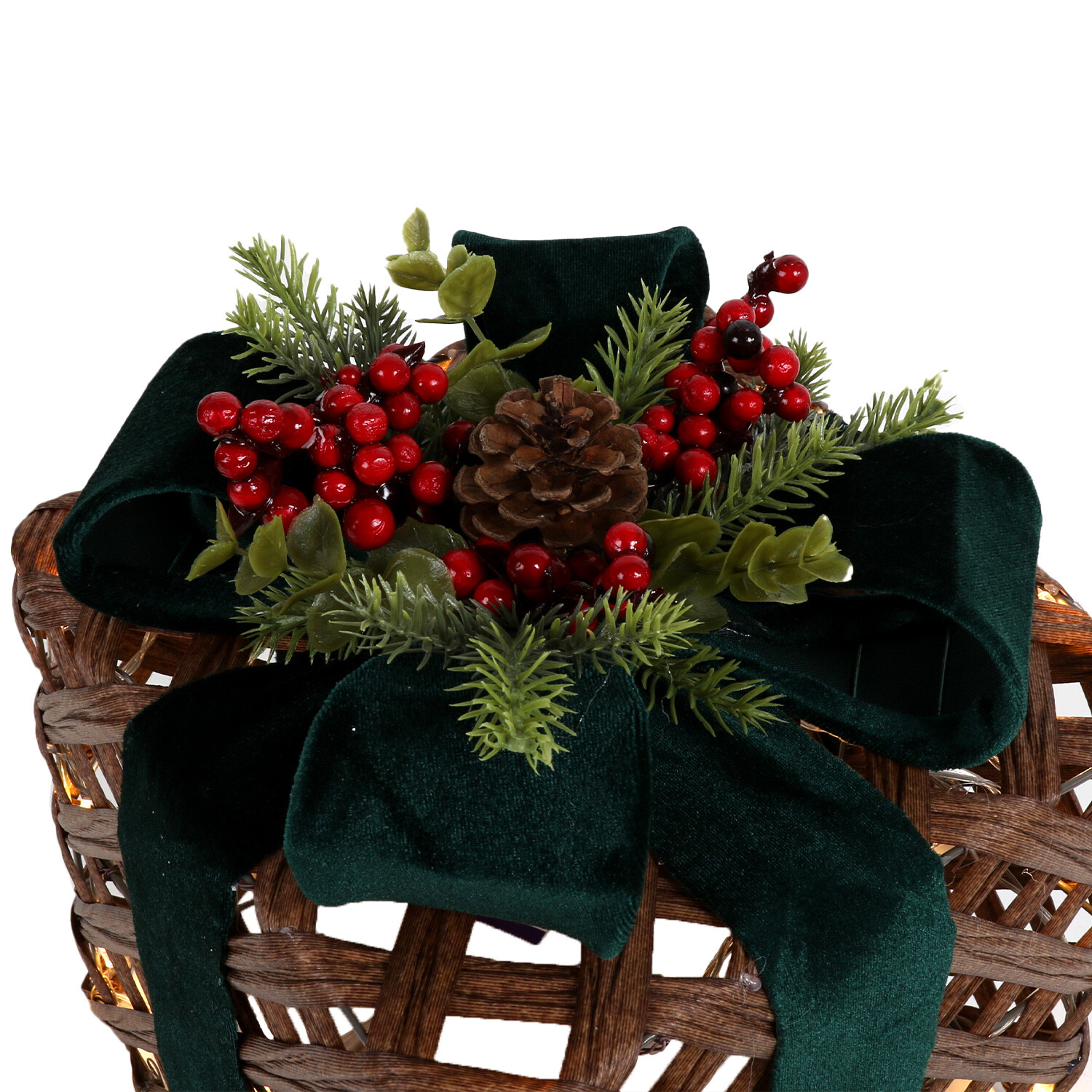 Royal Emerald Green LED Velvet Presents Set of 3 Image 3