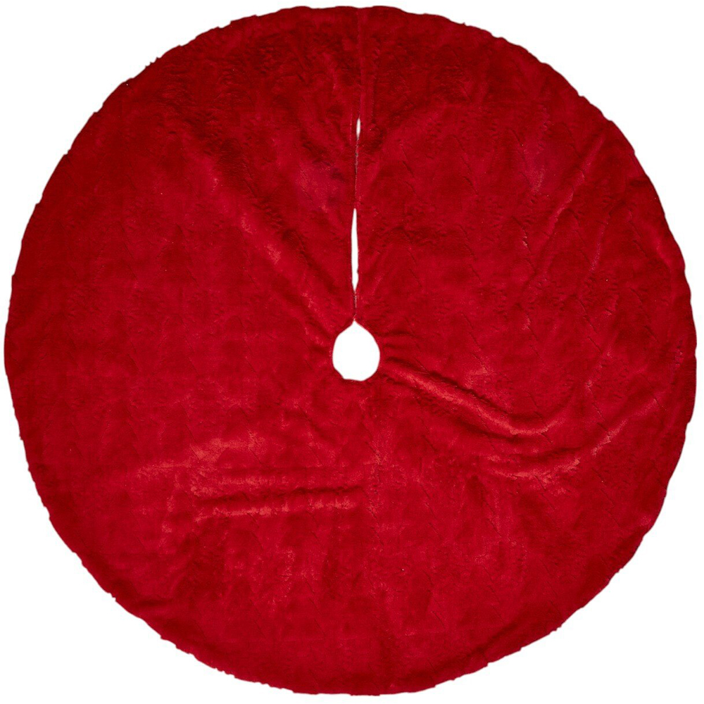 Classic Merry Christmas Tree Skirt Red Image 5