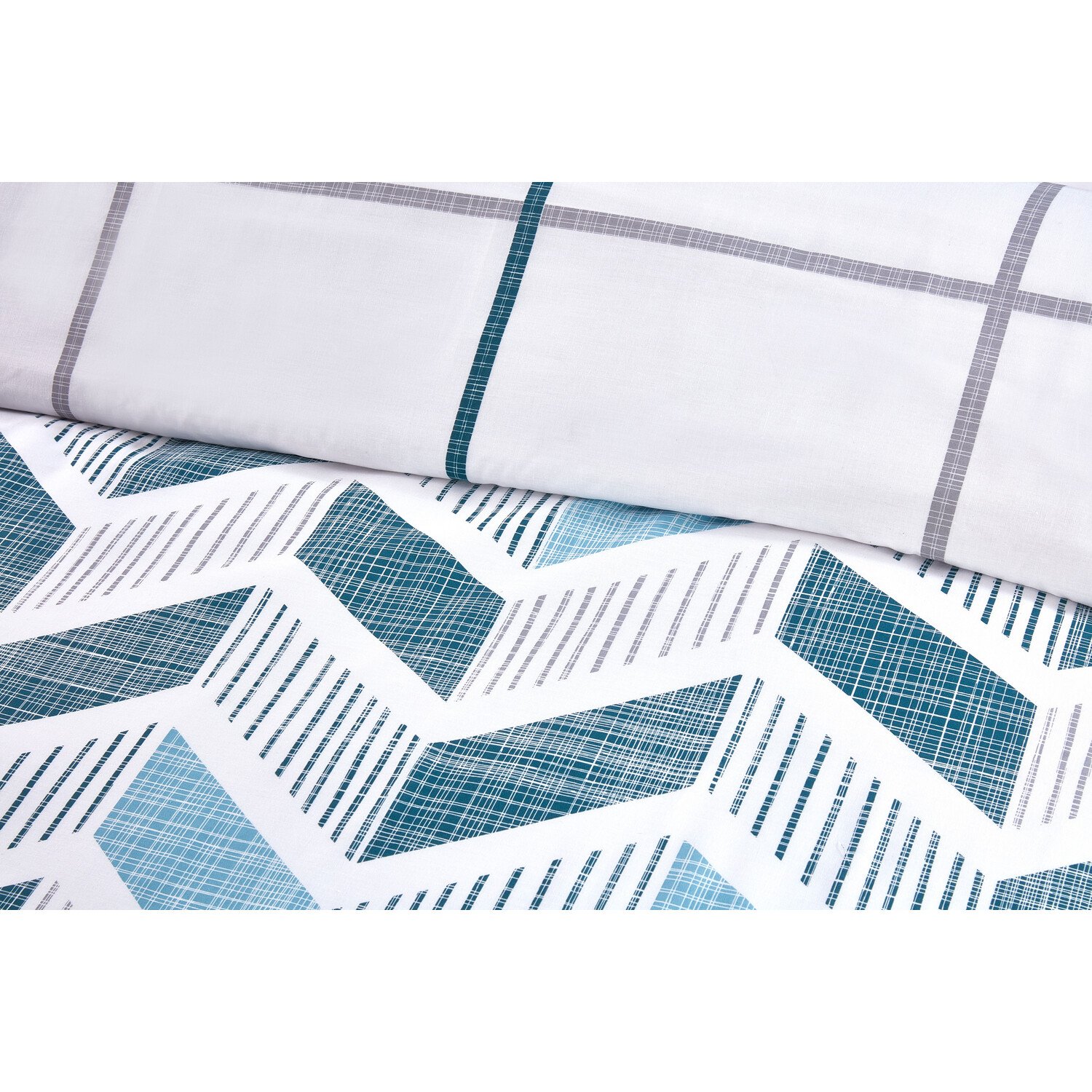 Divante King Teal Nevada Duvet Cover and Pillowcase Set Image 5