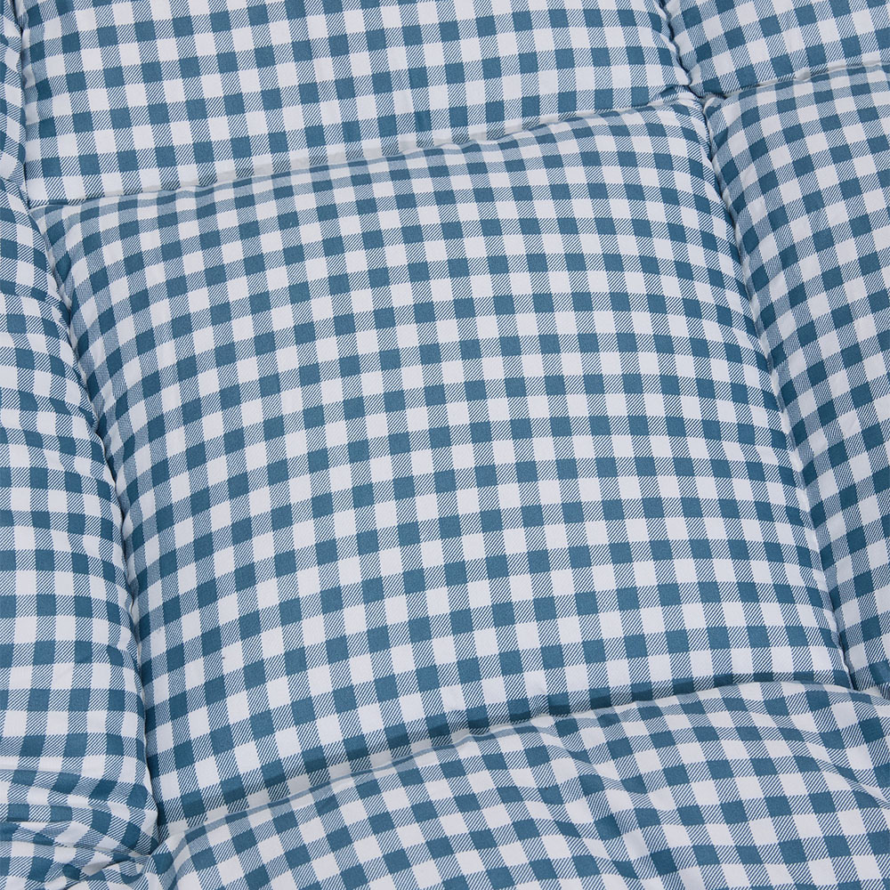 Living and Home Double Blue Plaid Quilted Mattress Topper Image 6