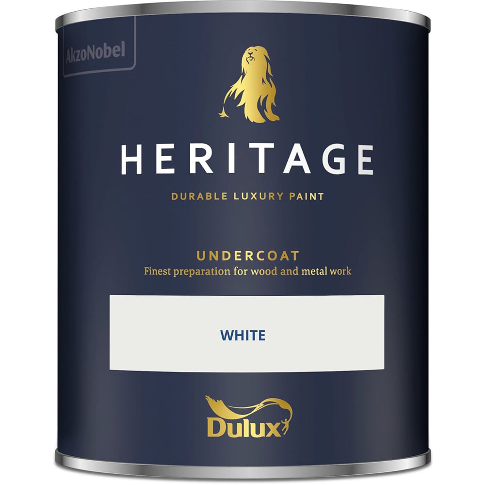 Dulux Heritage Wood and Metal White Undercoat Paint 750ml Image 2