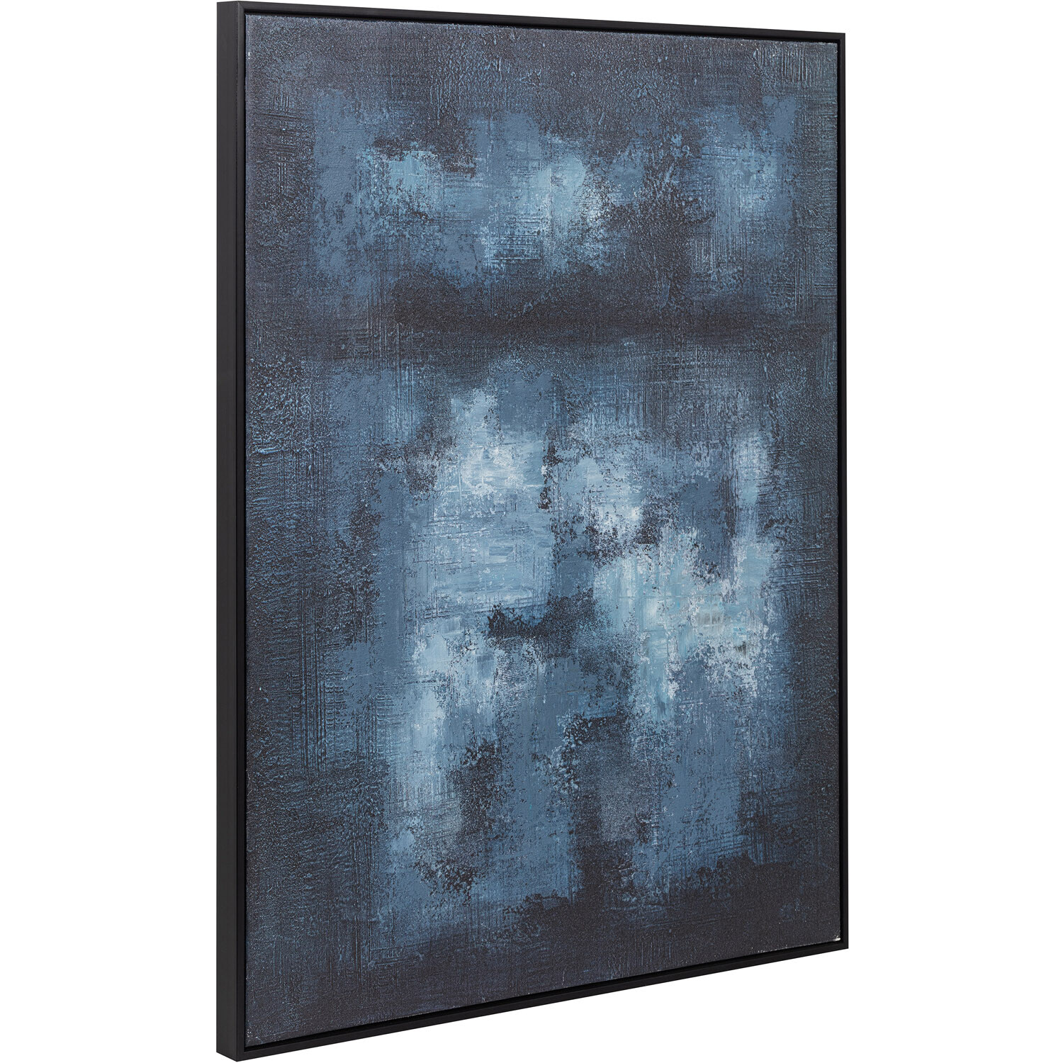 Saphire Hand Paint Detail Framed Canvas Blue Image 3