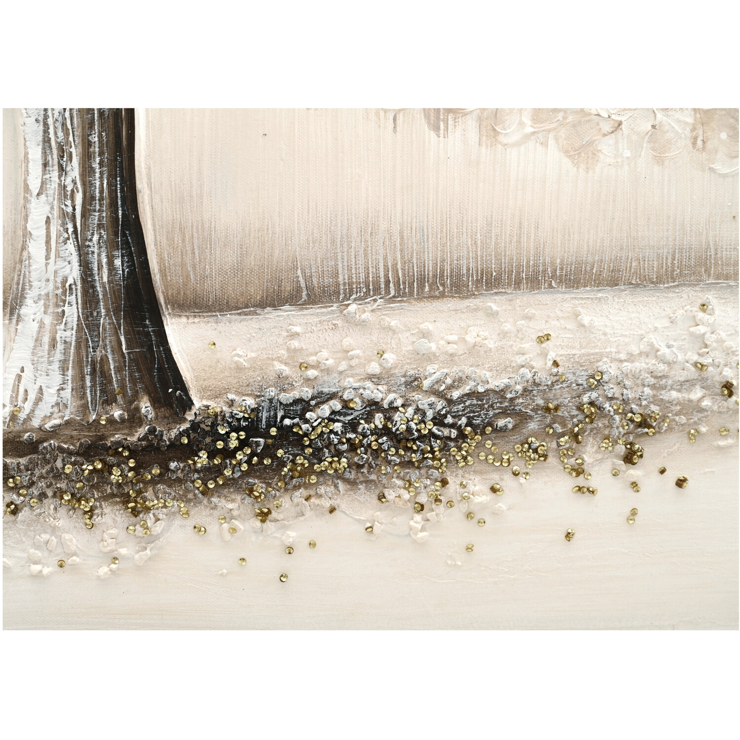 Gold Glitter Embellished Tree Canvas - Multicolour Image 4