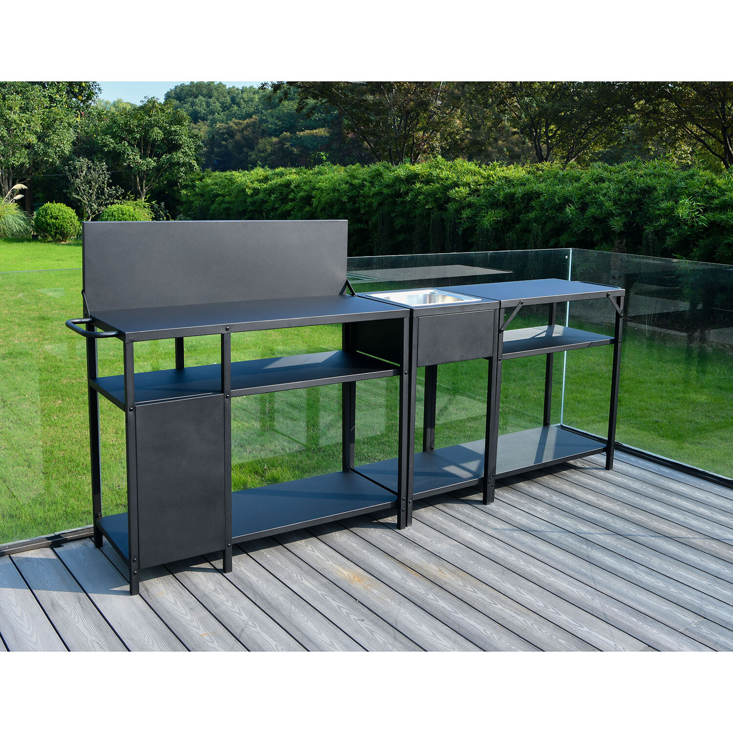 Columbus Outdoor Kitchen - Black Image 12
