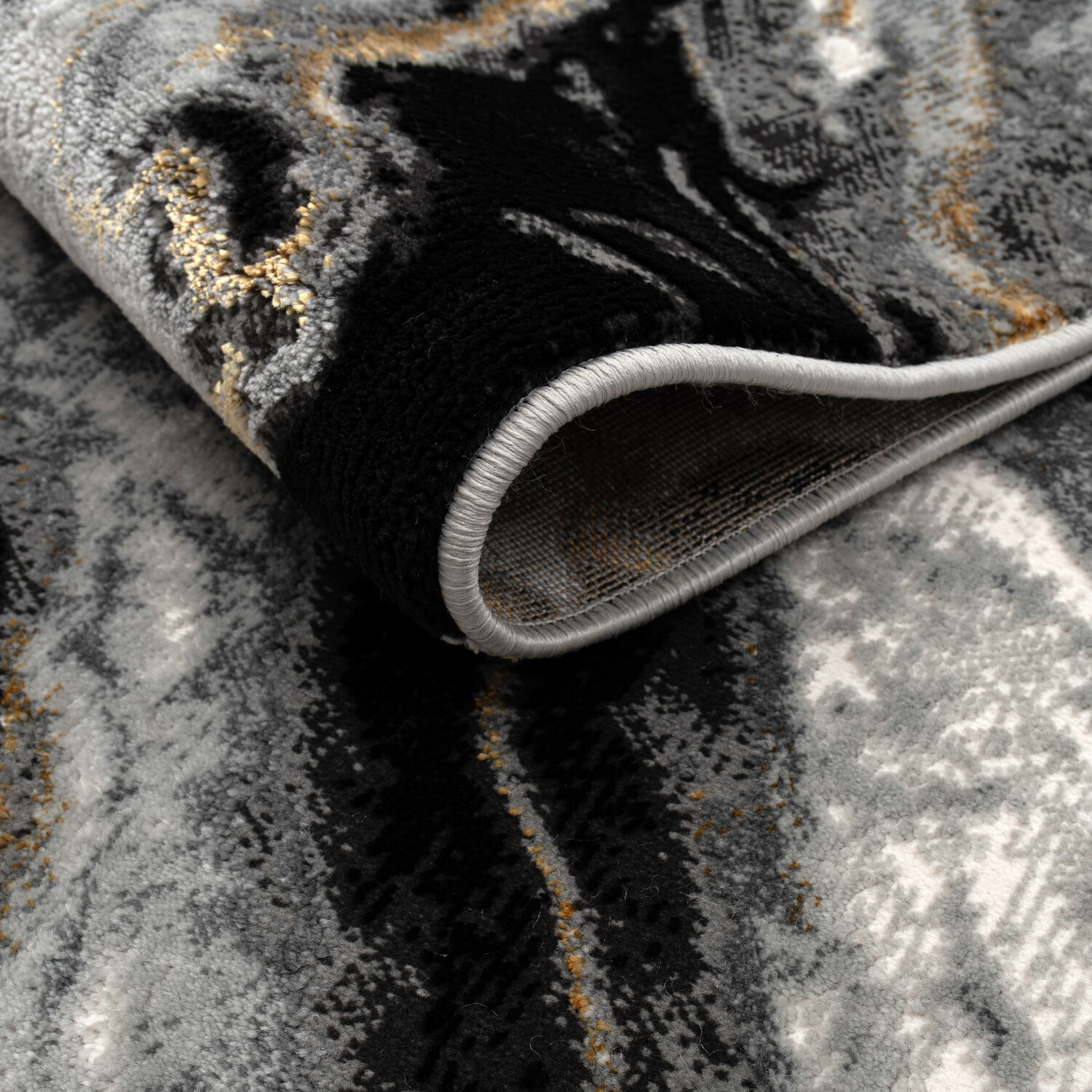 Sunset Mono Marble Runner Black Image 3