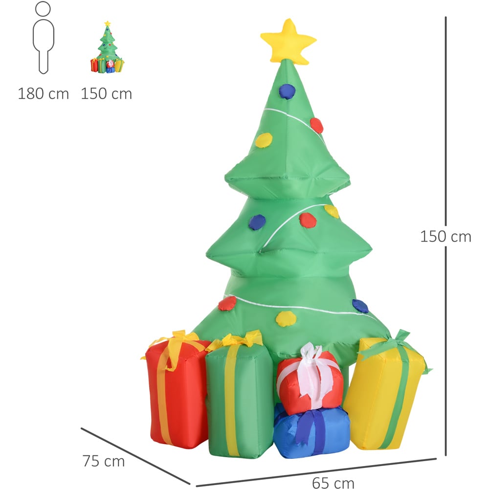 Everglow Green Inflatable Christmas Tree with LED 4.9ft Image 9