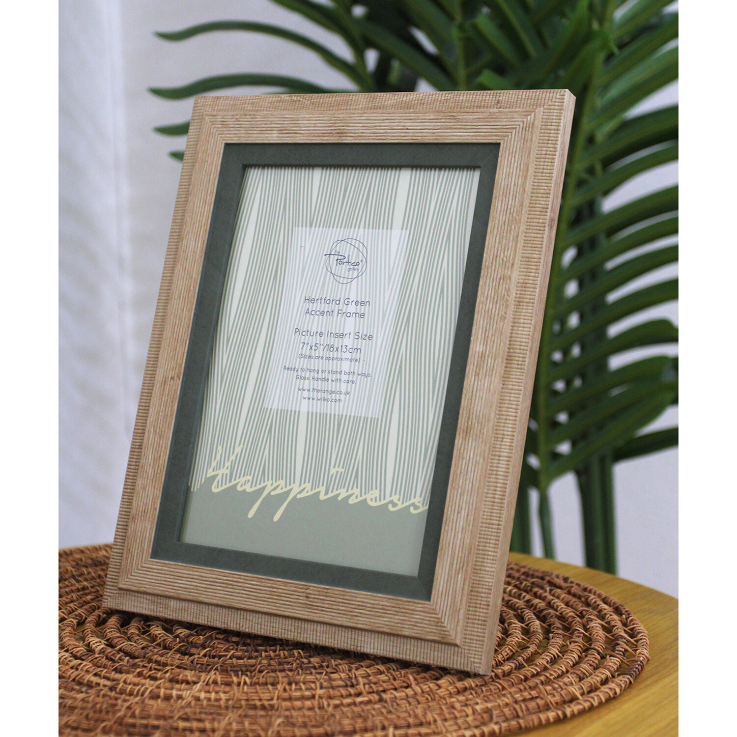 Hertford Green Accent Frame - Natural / 7x5in Image 3