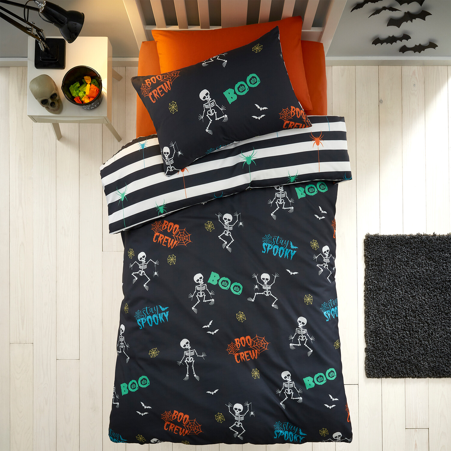 Boo Squad Duvet Set Black Single Image 3