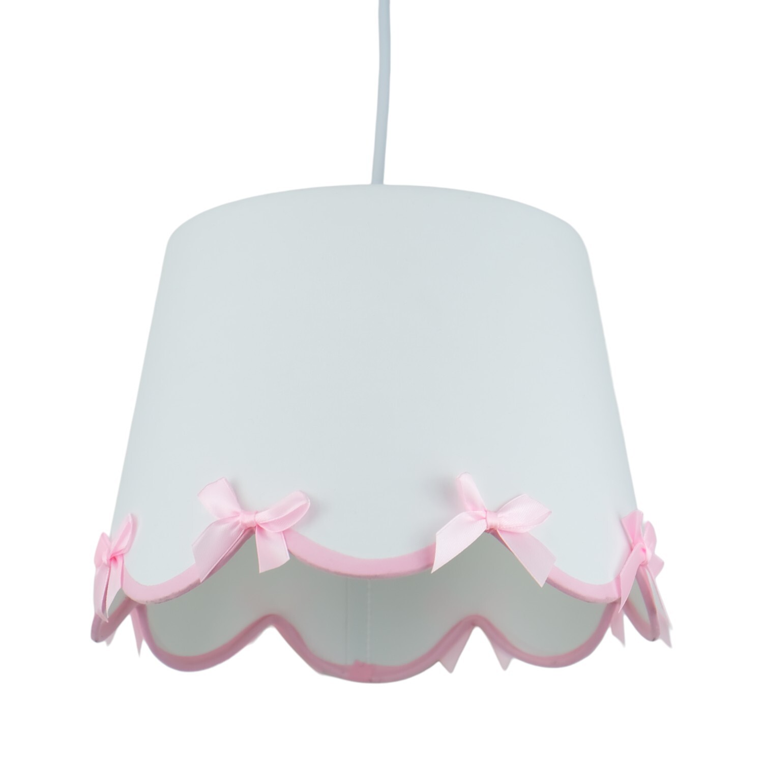 Scalloped Bow Lamp Shade White Image 3