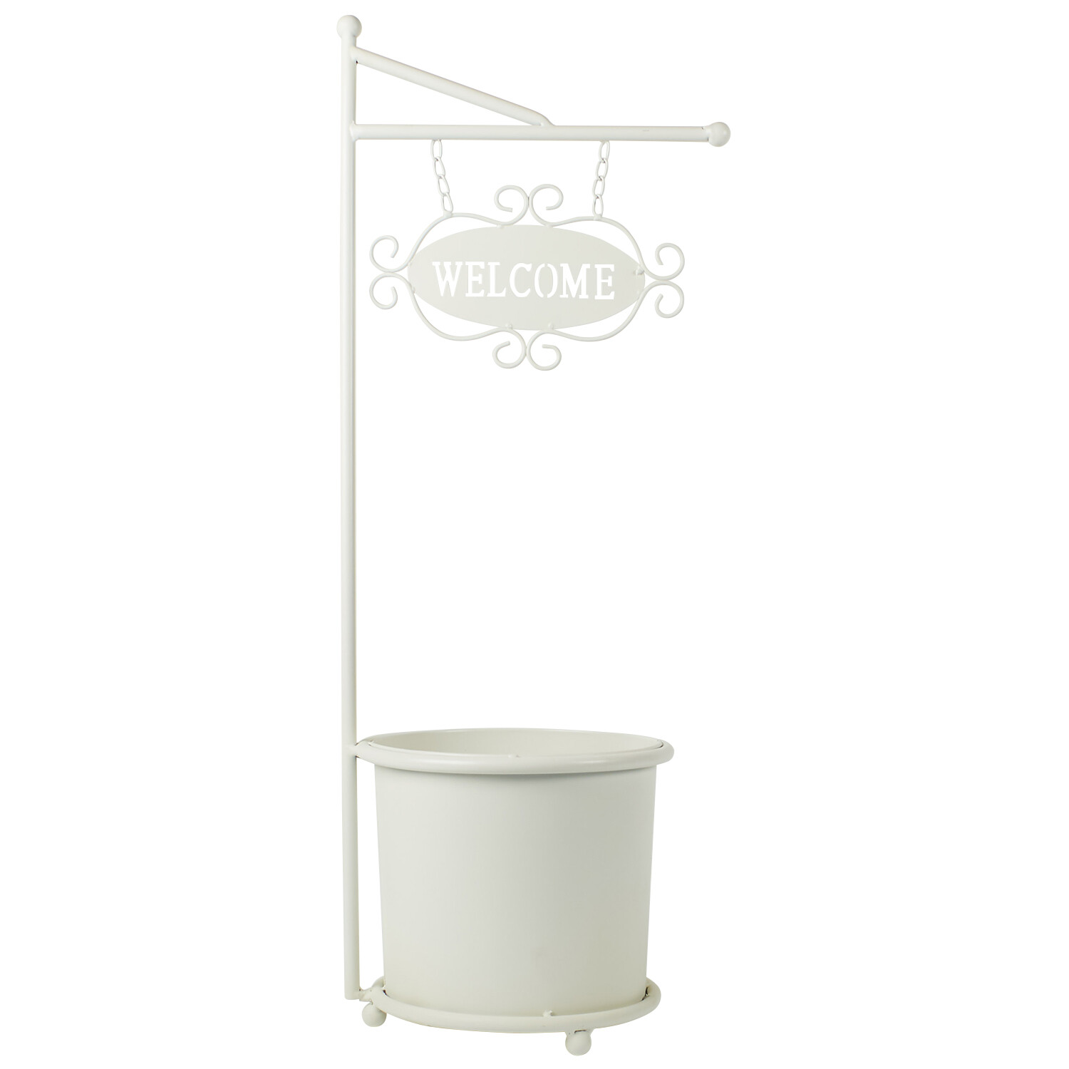 Welcome Flower Planter - White Image 1