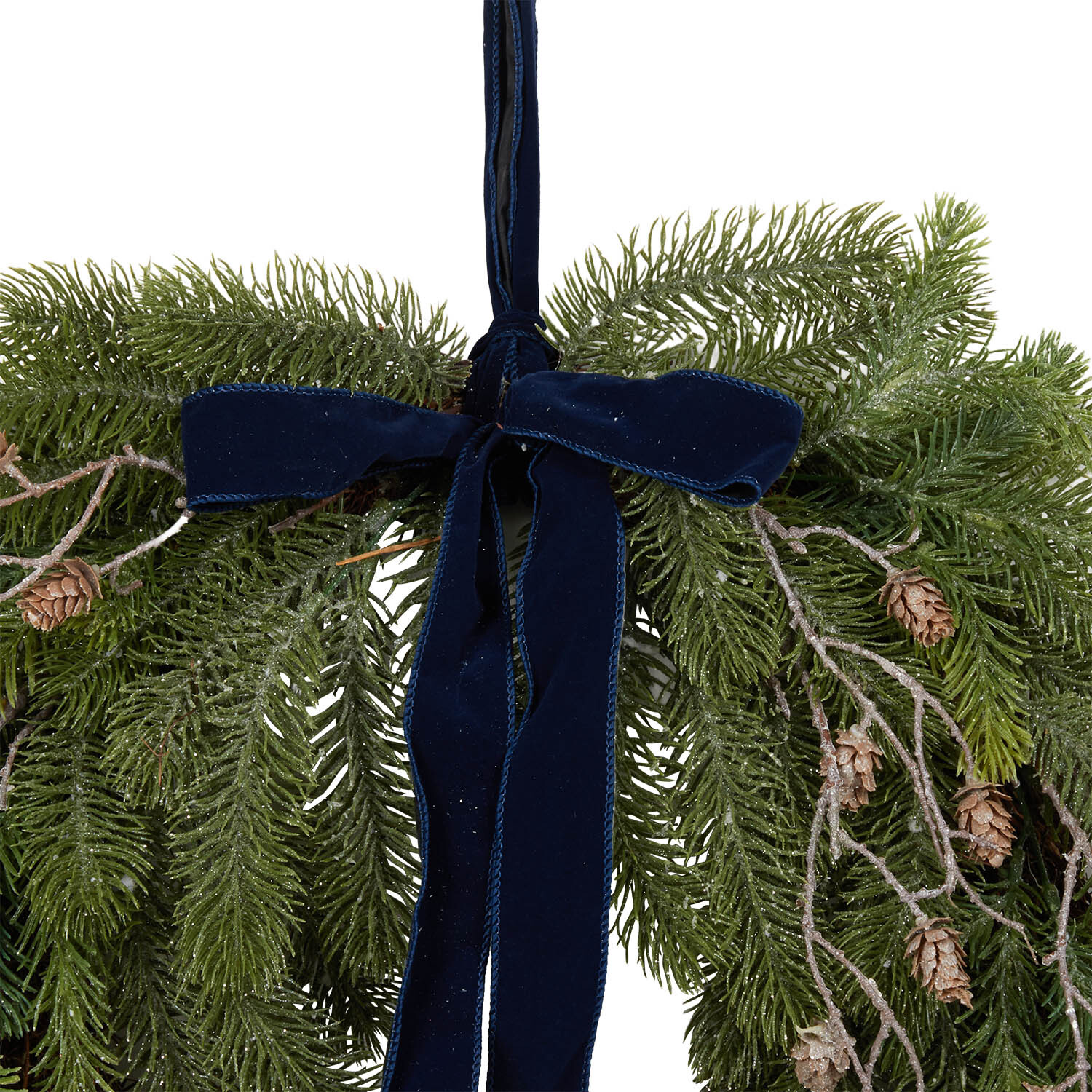 Cascading Wreath with Ribbon - Green Image 2