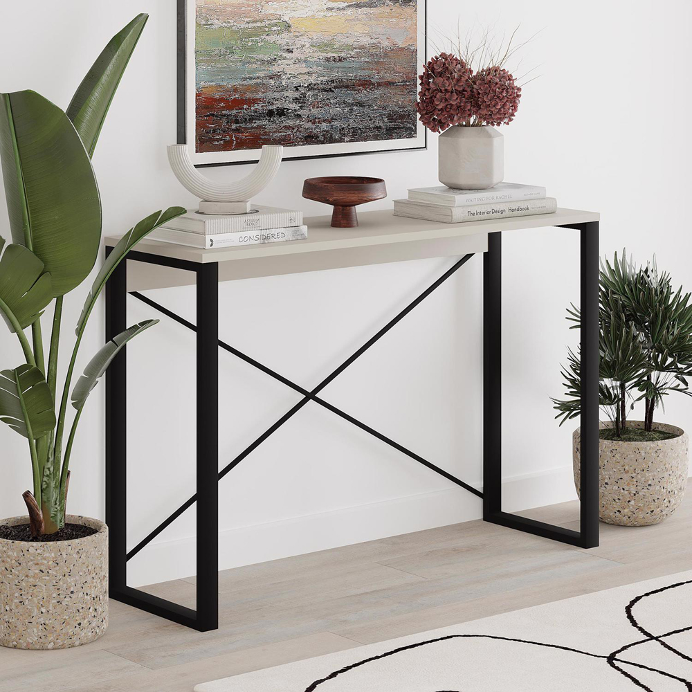 FWStyle Sandstone Modern Entryway Tall Console Table Image 5