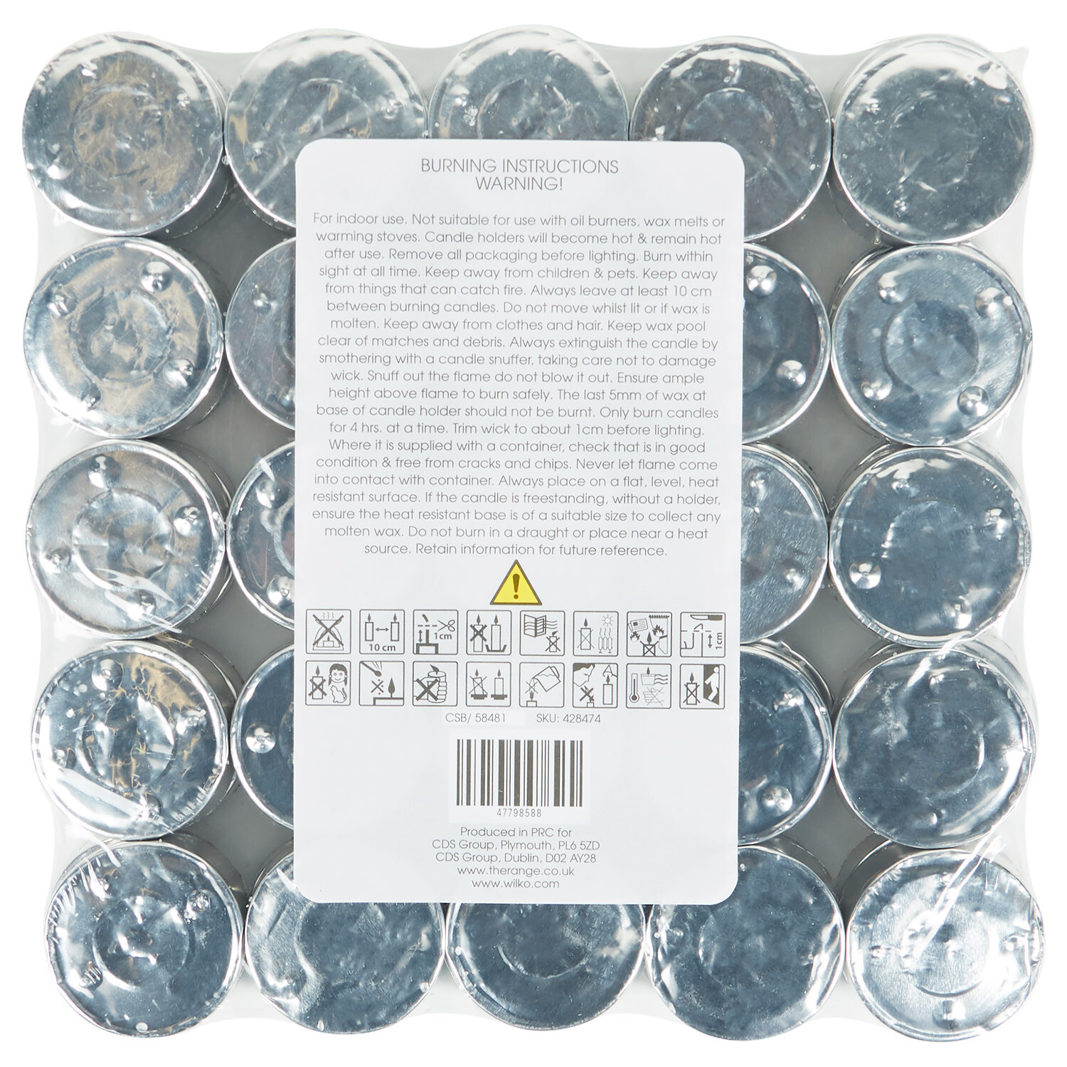 Pack of 50 White Unscented Tealights White Image 2