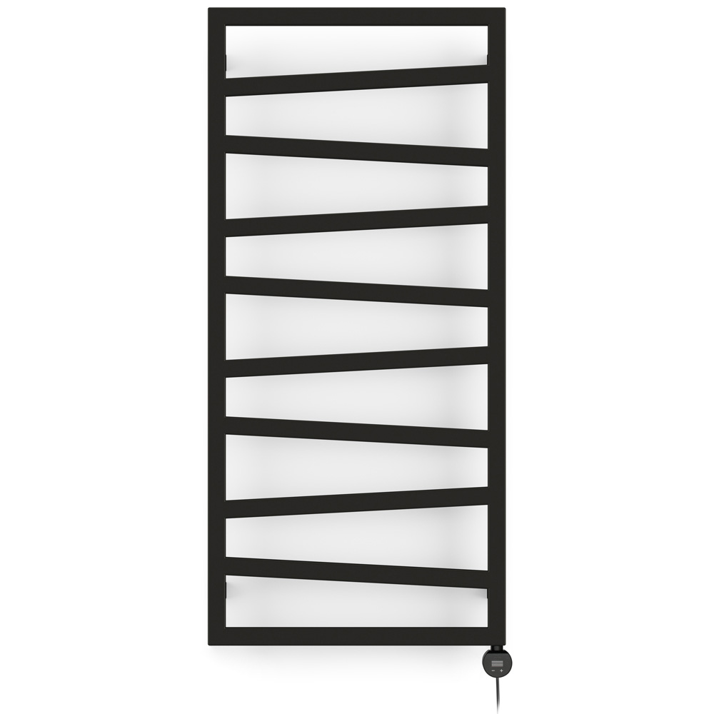Terma Zig Zag Heban Black Electric Towel Rail with VEO Element Controller 1070 x 500mm Image 3