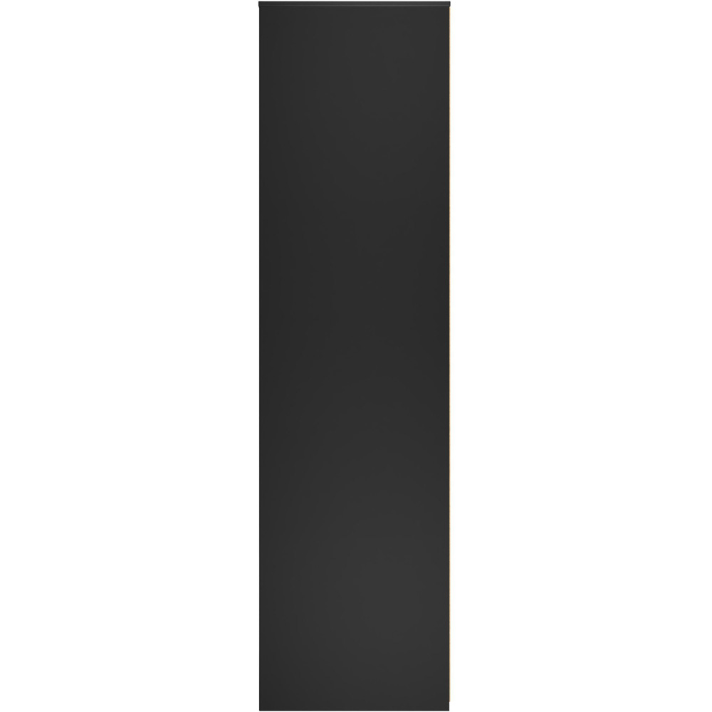 Crowndale Hong Kong 5 Shelf Matt Black Tall Open Wardrobe Ready Assembled Image 3