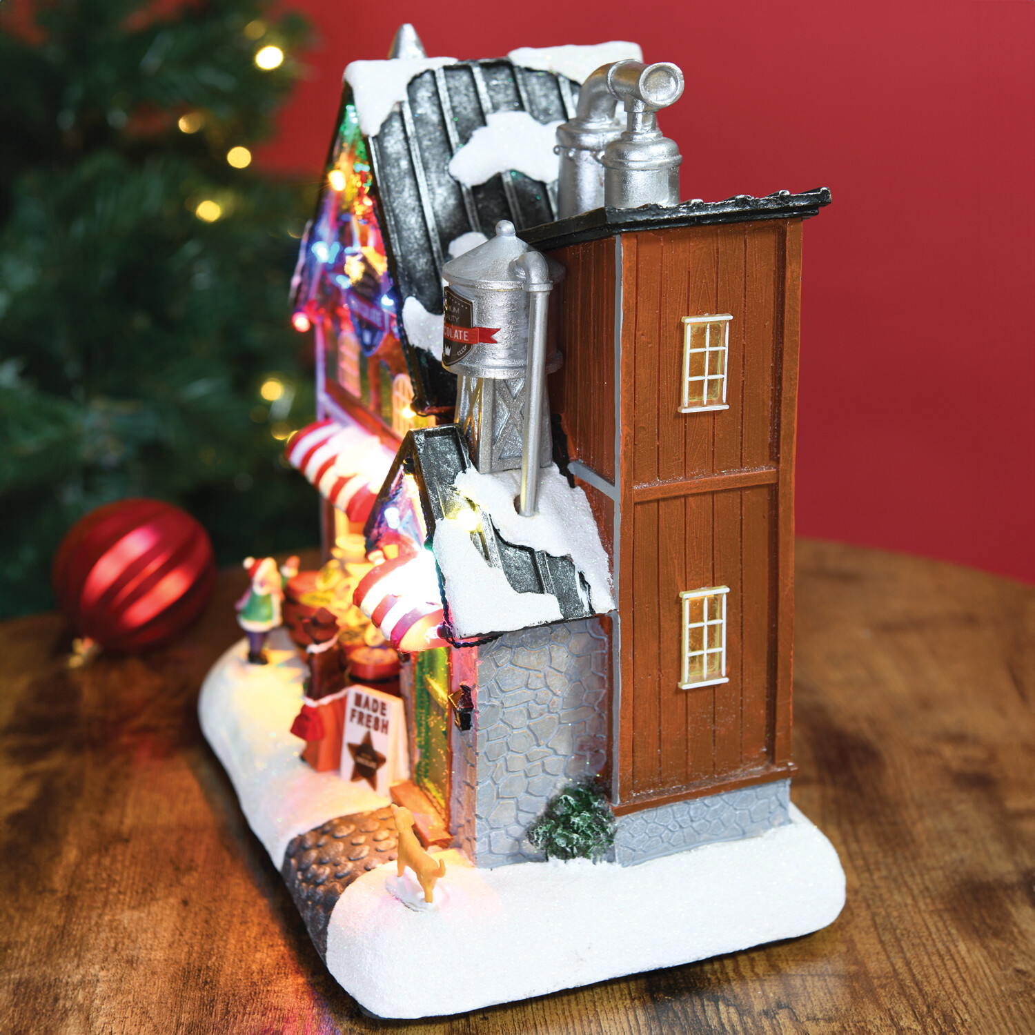 Christmas LED Chocolate Factory - Brown Image 6
