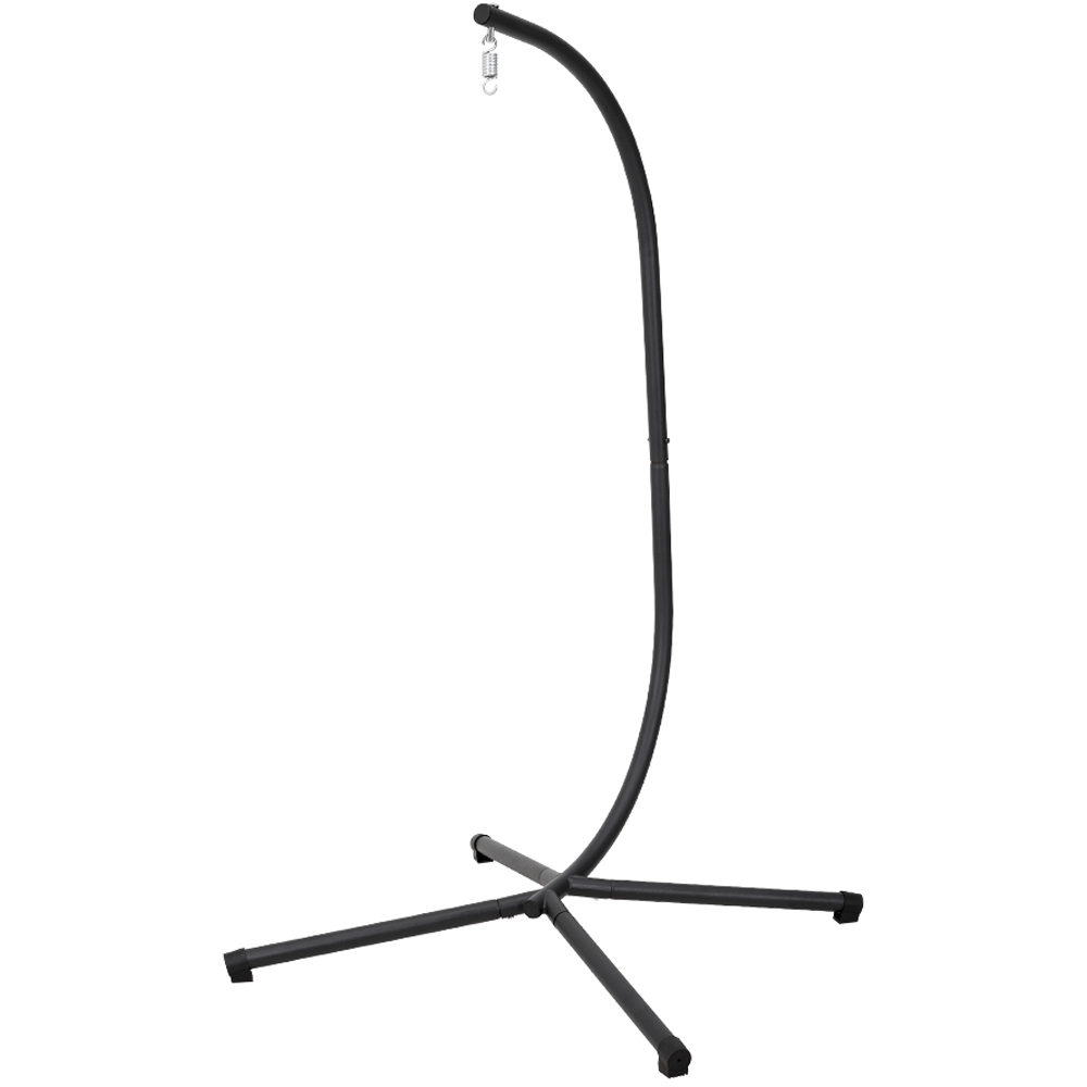 Living and Home Black Linear Wicker Hanging Egg Chair Image 3