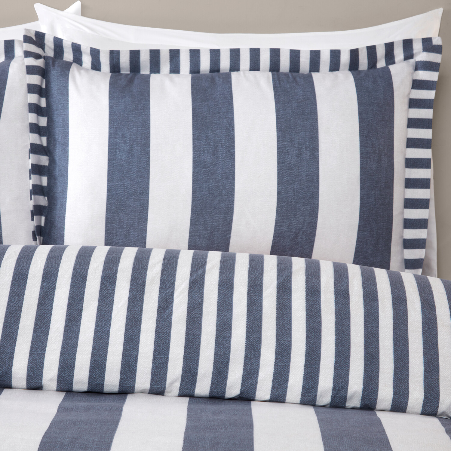 Margate Stripe Duvet SetBlueDouble Image 2