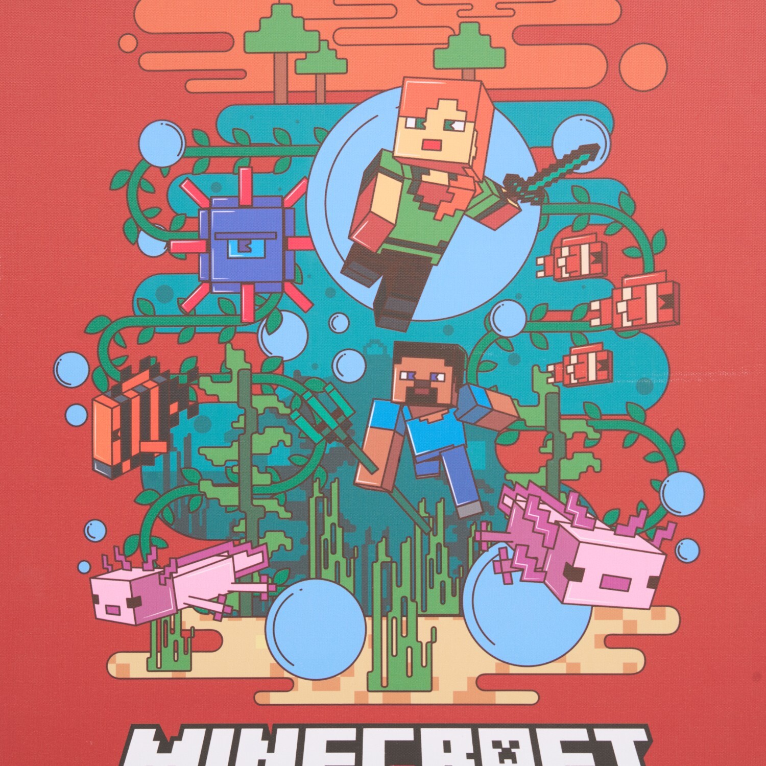 Light Up Minecraft Canvas Red Image 3