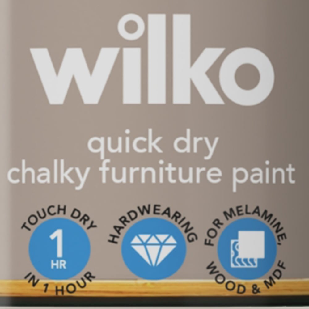 Wilko Quick Dry Soft Putty Furniture Paint 250ml Image 4