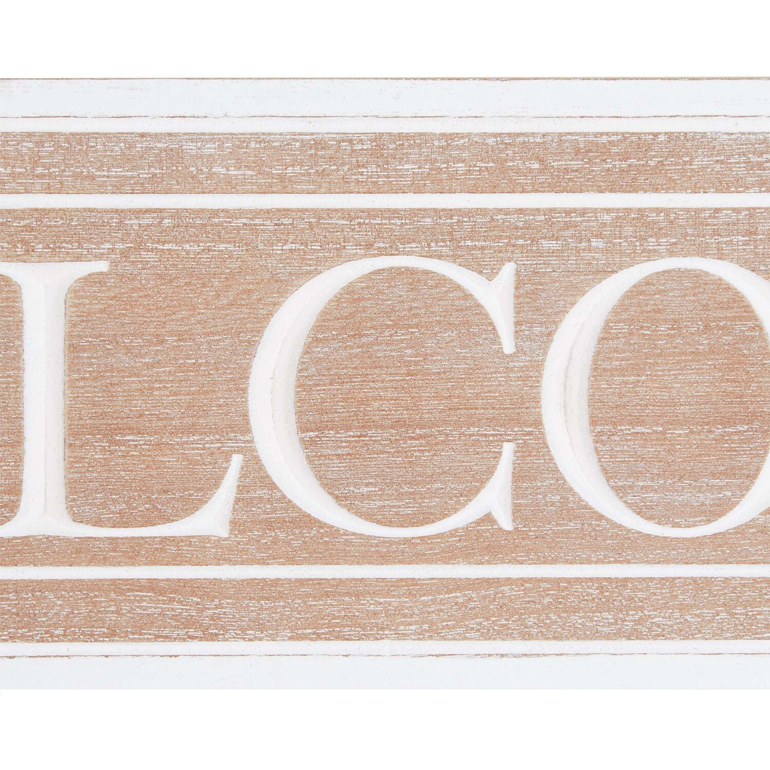 Rustic Holly Wood Effect Sign - Neutral Image 4