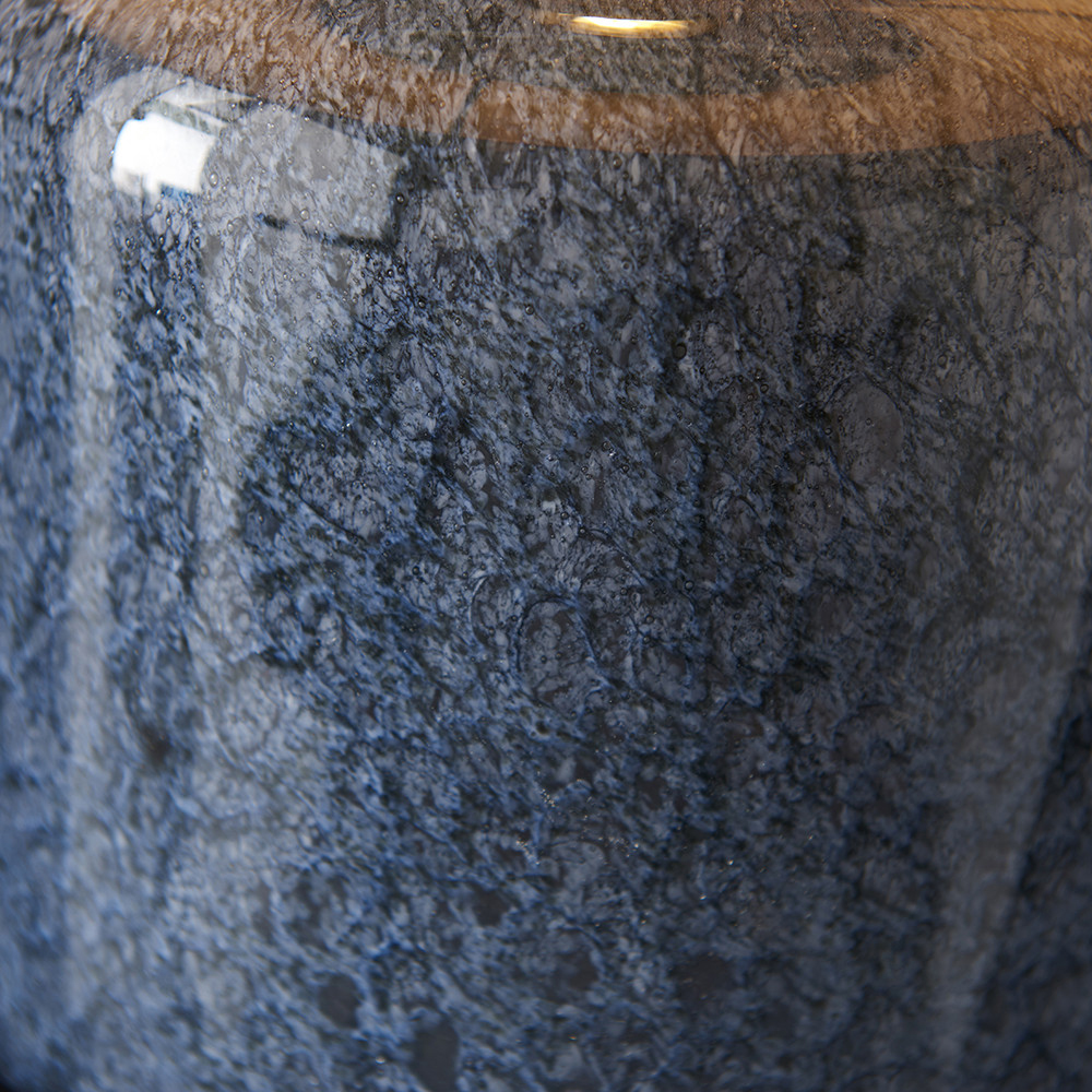 Merano Courmayeur Gold Satin Cobalt Glass Table Lamp Image 4