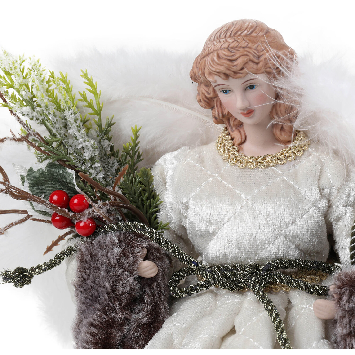 Winter Standing Angel - White Image 3