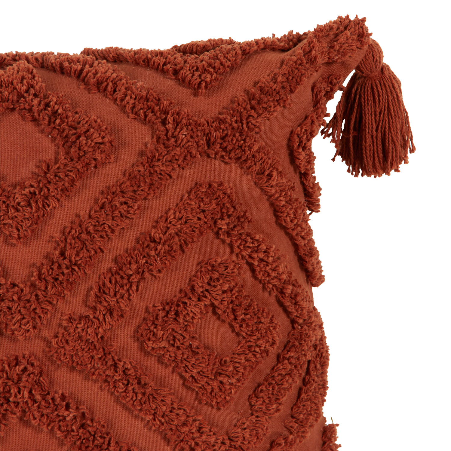 Tangier Rust Tufted Cushion  Rust Image 3