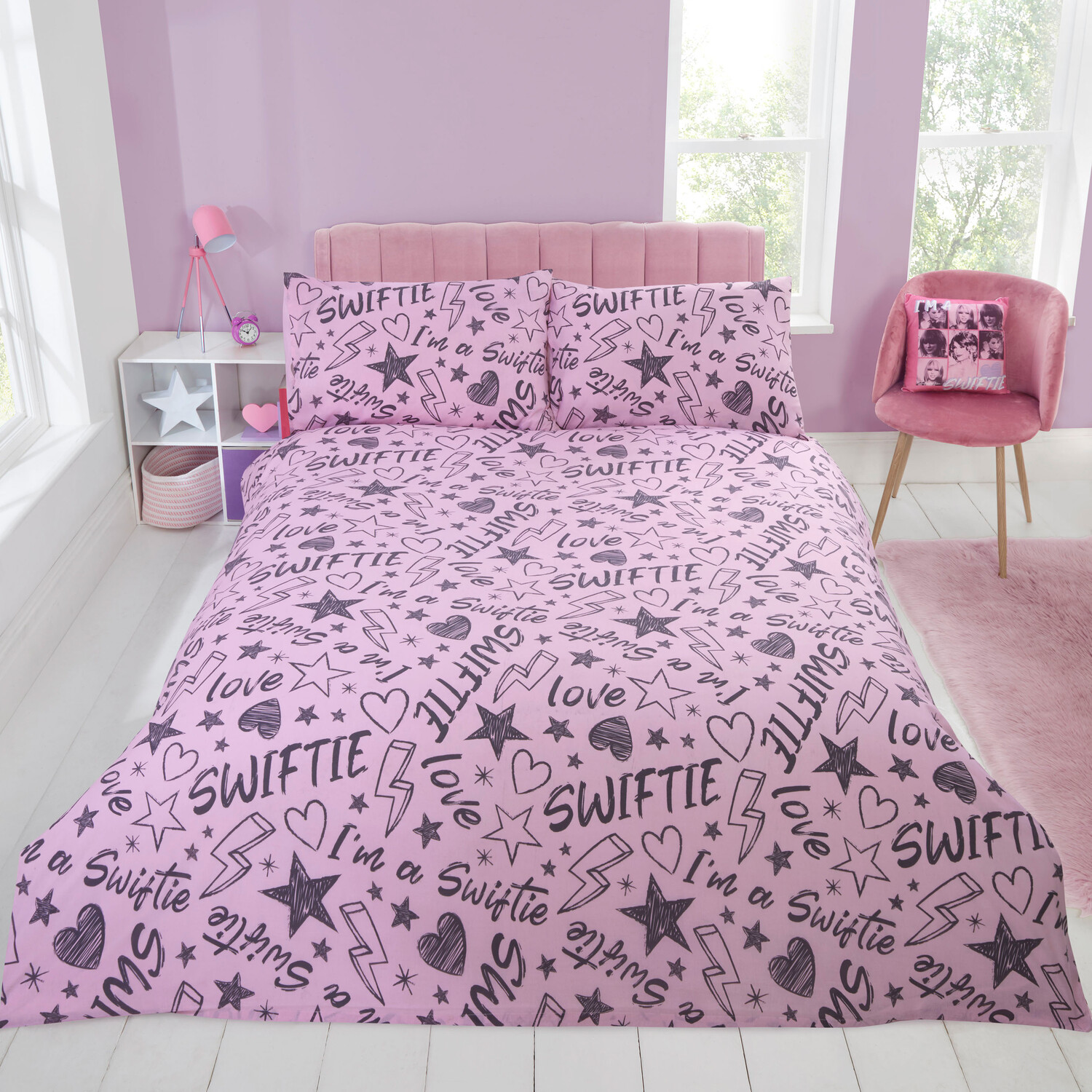 Celebrity Icons Duvet Cover Set Pink Double Image 3