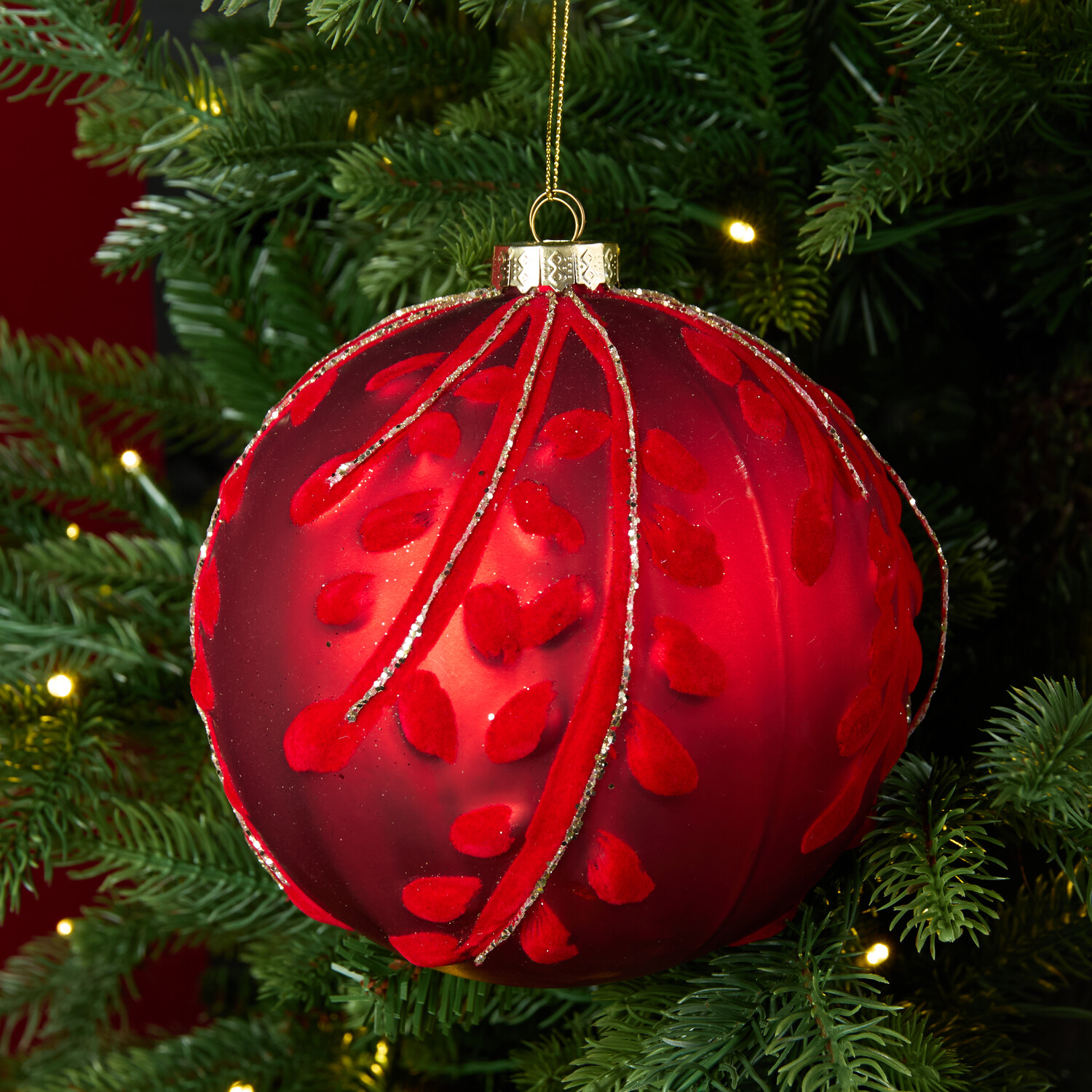 Flocked Detail Bauble Image 3