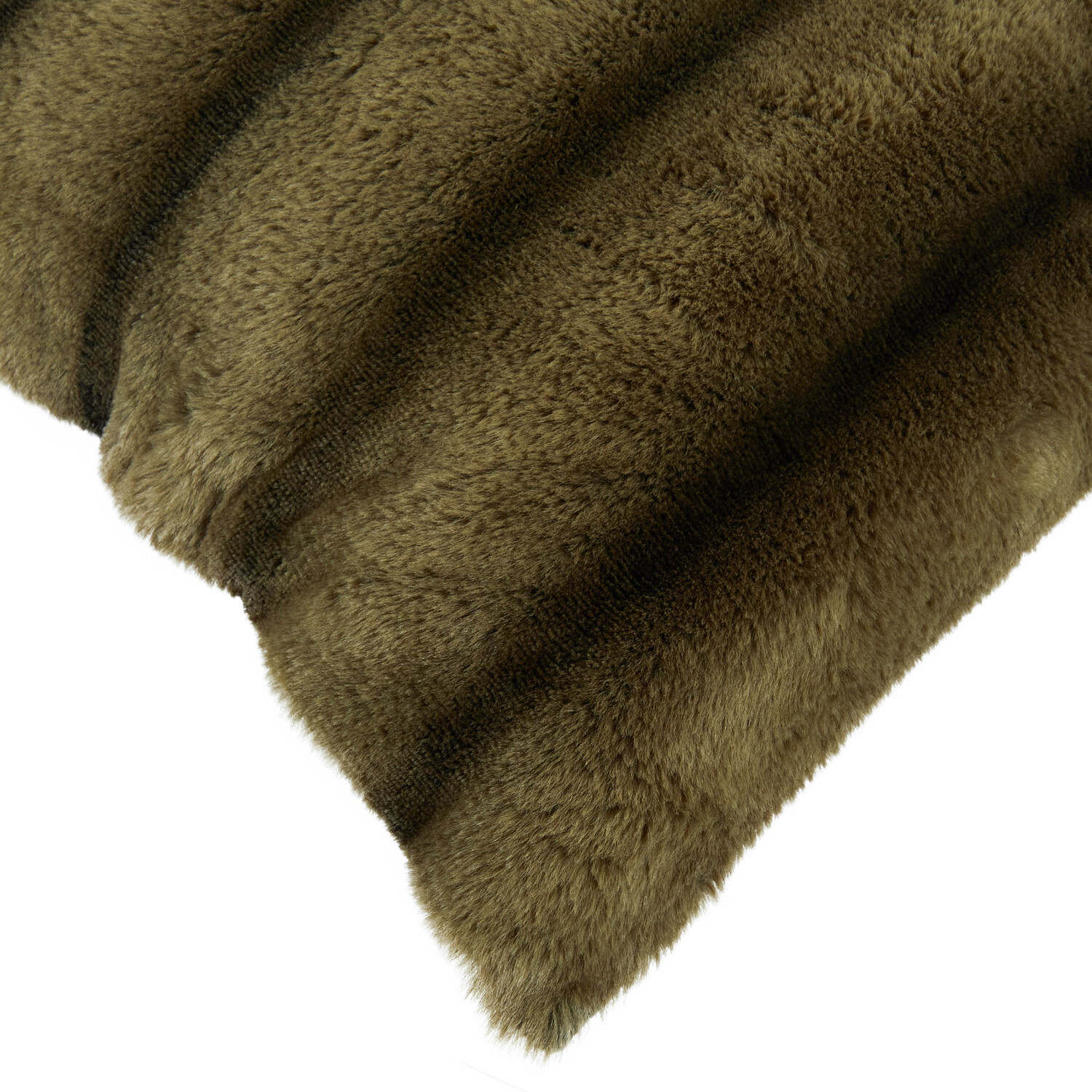 Rayna Faux Fur Cushion - Khaki Image 4