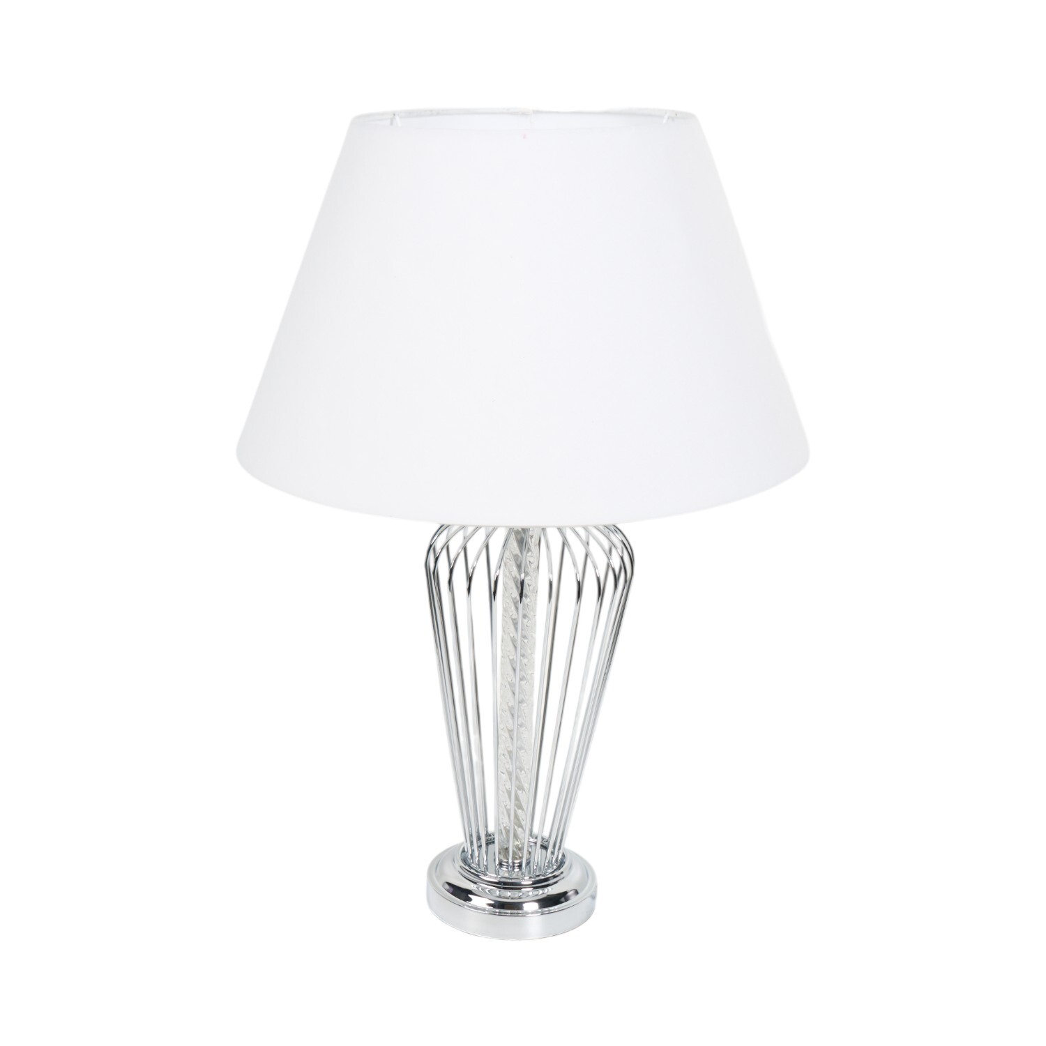 Adeline Table Lamp Chrome and White Image 3