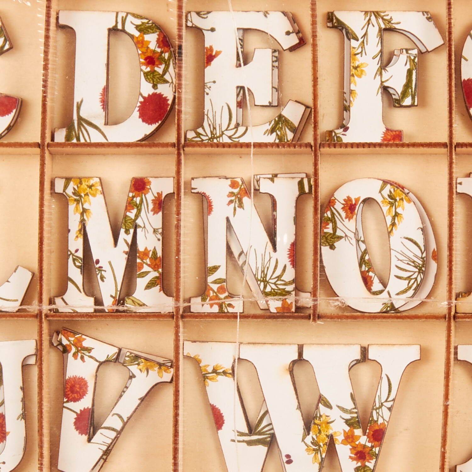 52 Piece Autumn Wooden Letter Set Image 3