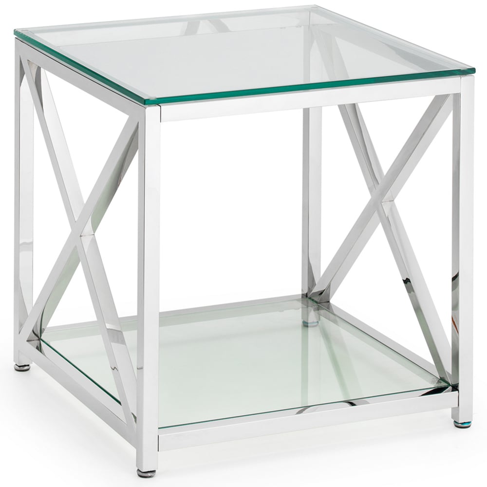 Julian Bowen Miami Silver Lamp Table Image 2